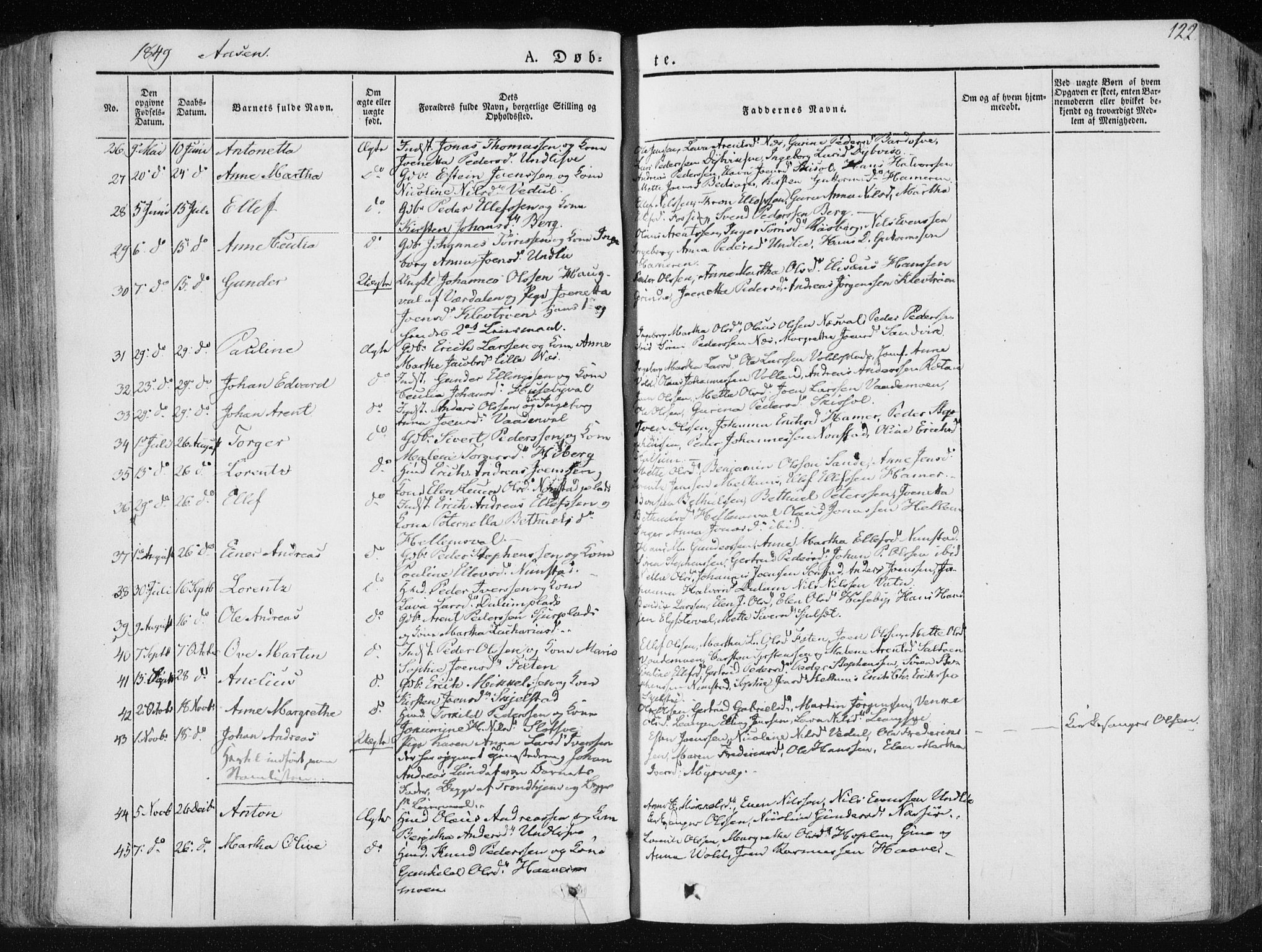 Ministerialprotokoller, klokkerbøker og fødselsregistre - Nord-Trøndelag, SAT/A-1458/713/L0115: Parish register (official) no. 713A06, 1838-1851, p. 122
