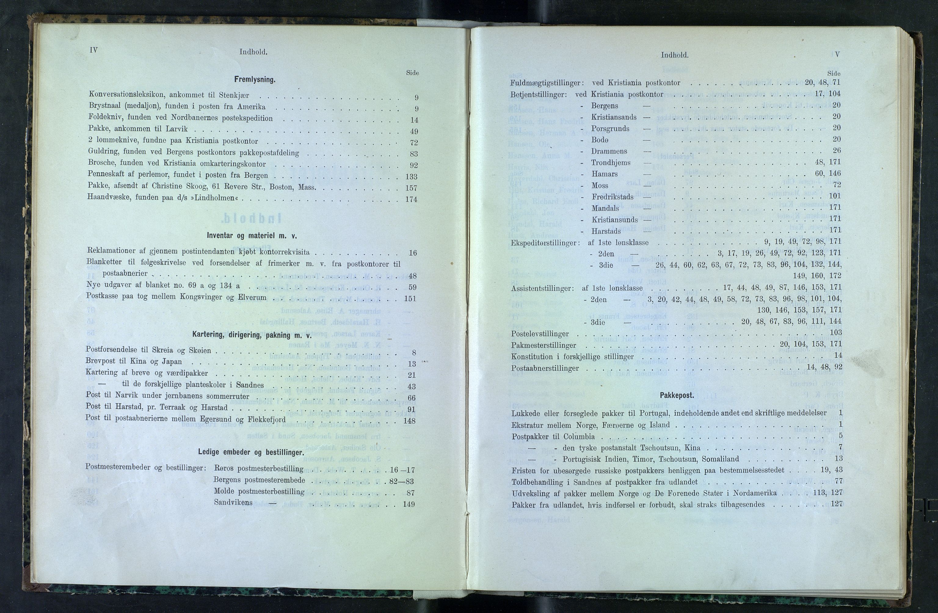 Norges Postmuseums bibliotek, NOPO/-/-/-: Sirkulærer fra Poststyrelsen, 1904