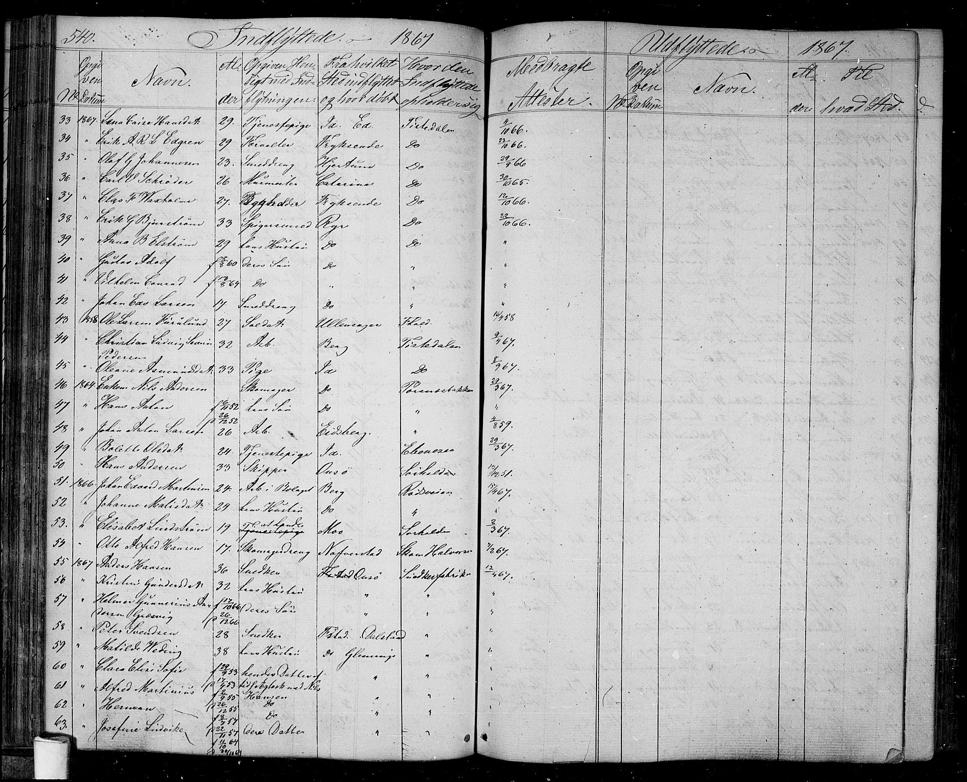 Halden prestekontor Kirkebøker, SAO/A-10909/G/Ga/L0005b: Parish register (copy) no. 5B, 1864-1868, p. 540