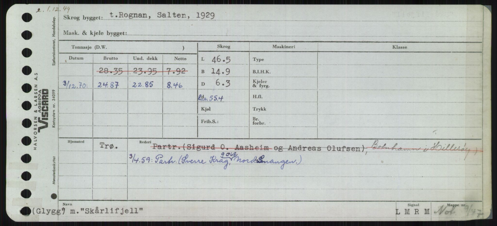 Sjøfartsdirektoratet med forløpere, Skipsmålingen, RA/S-1627/H/Ha/L0005/0002: Fartøy, S-Sven / Fartøy, Skjo-Sven, p. 83