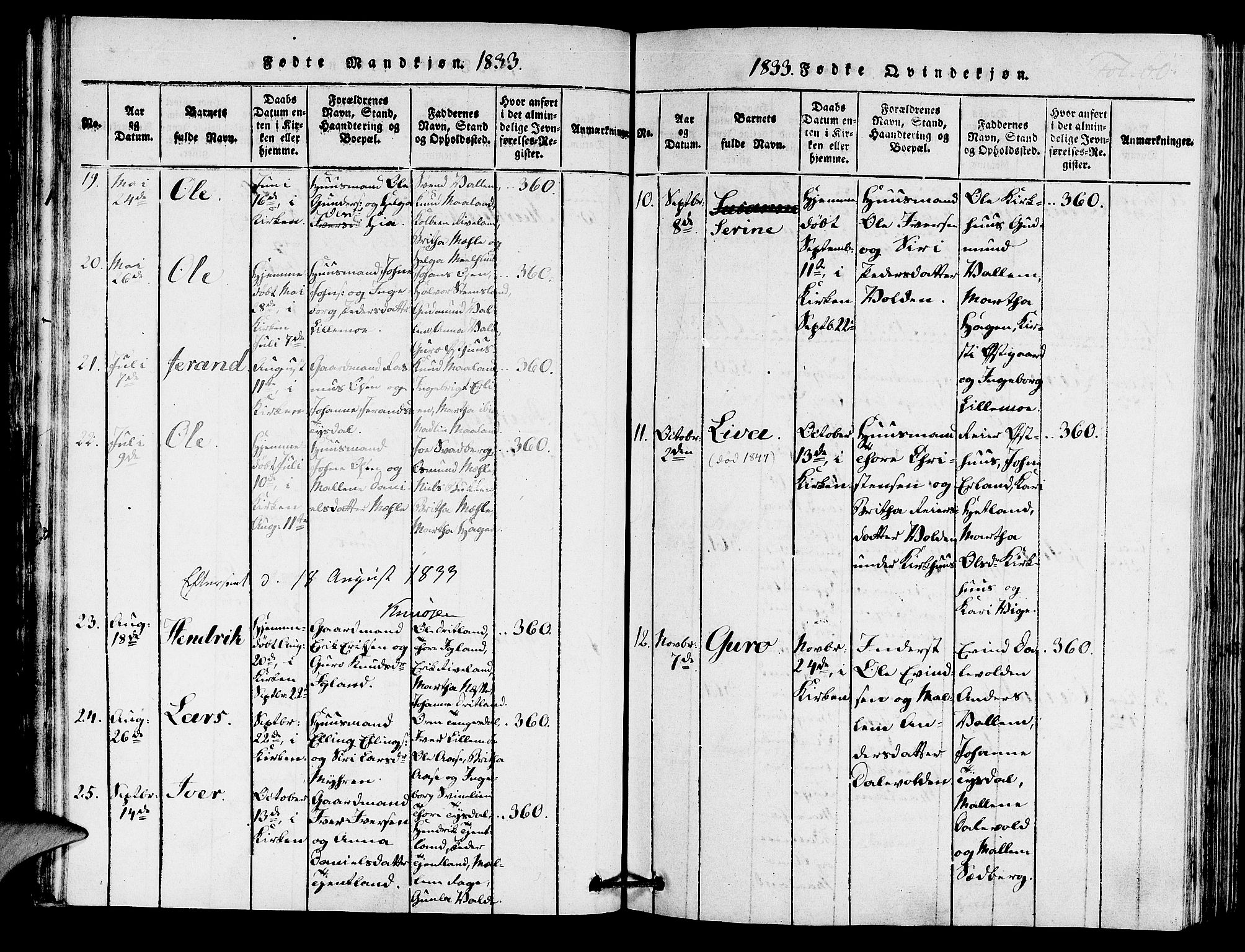 Hjelmeland sokneprestkontor, AV/SAST-A-101843/01/IV/L0005: Parish register (official) no. A 5, 1816-1841, p. 60