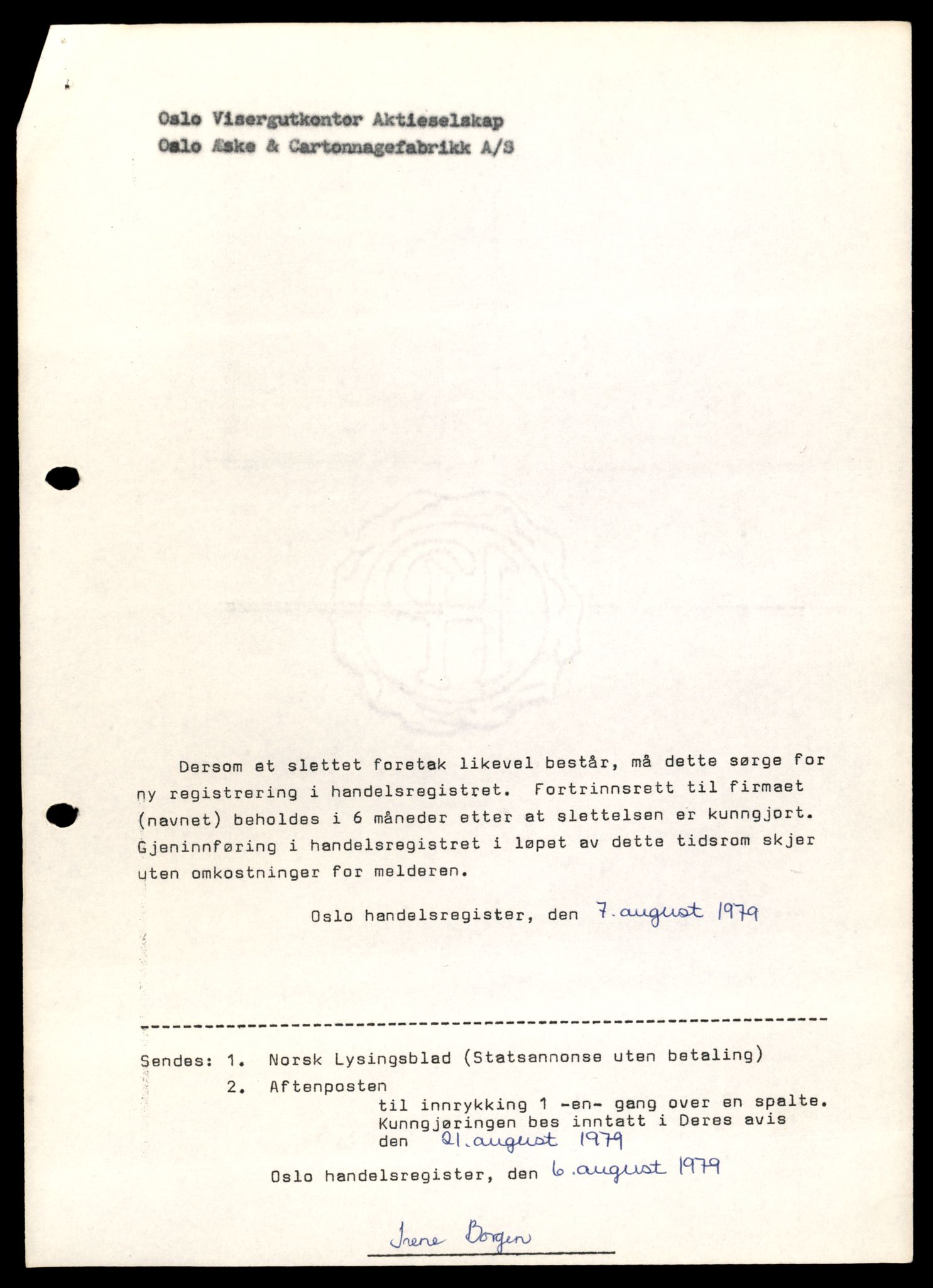 Oslo byfogd, Handelsregisteret, AV/SAT-A-10867/G/Gb/Gbb/L0125: Registreringsmeldinger, slettet etter firmalovens §24, O-Q, 1978-1979, p. 11
