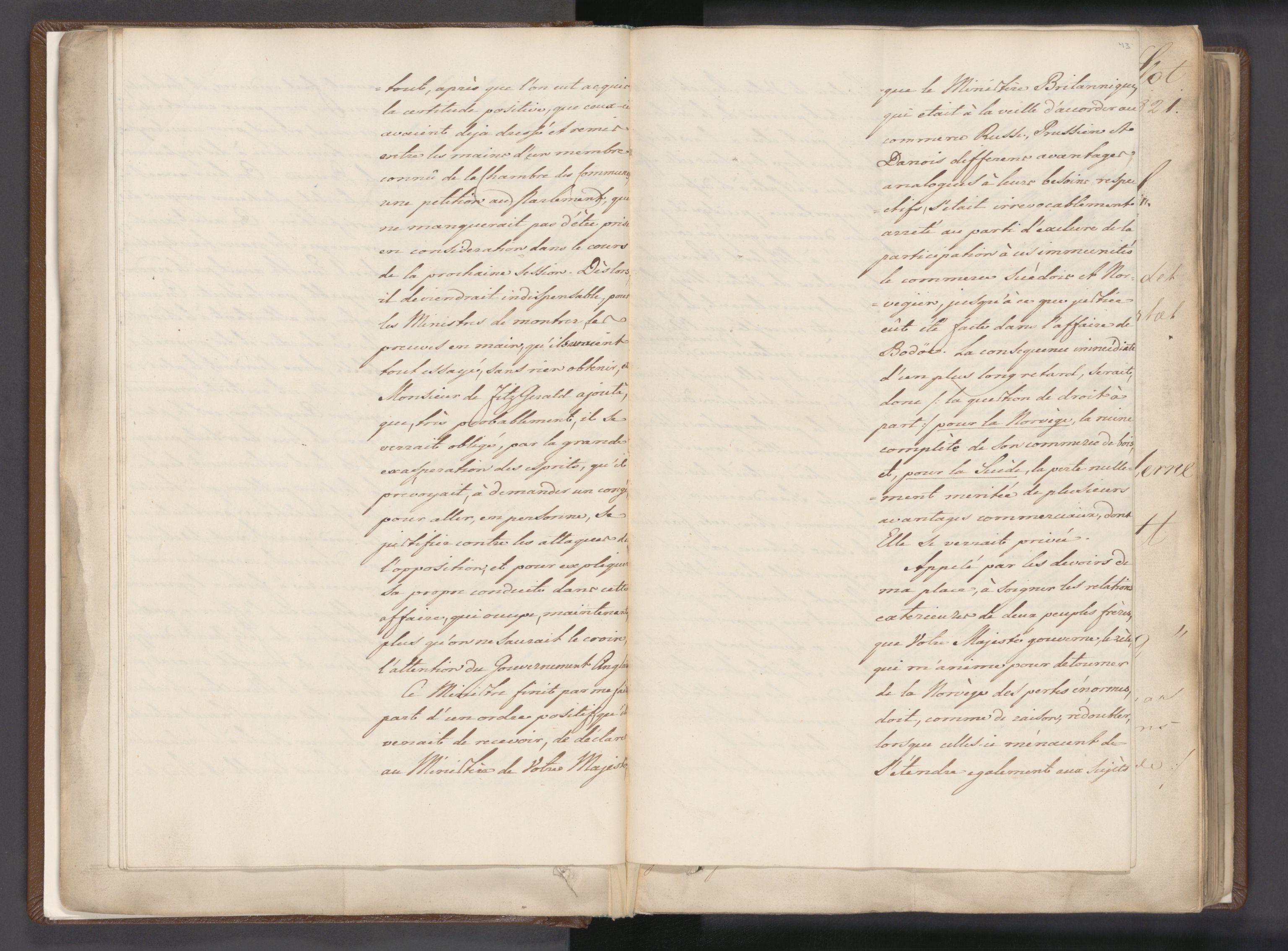 Statsrådssekretariatet, AV/RA-S-1001/A/Ab/L0011: Kgl. res. nr. 5263-5678 I, 1821, p. 43