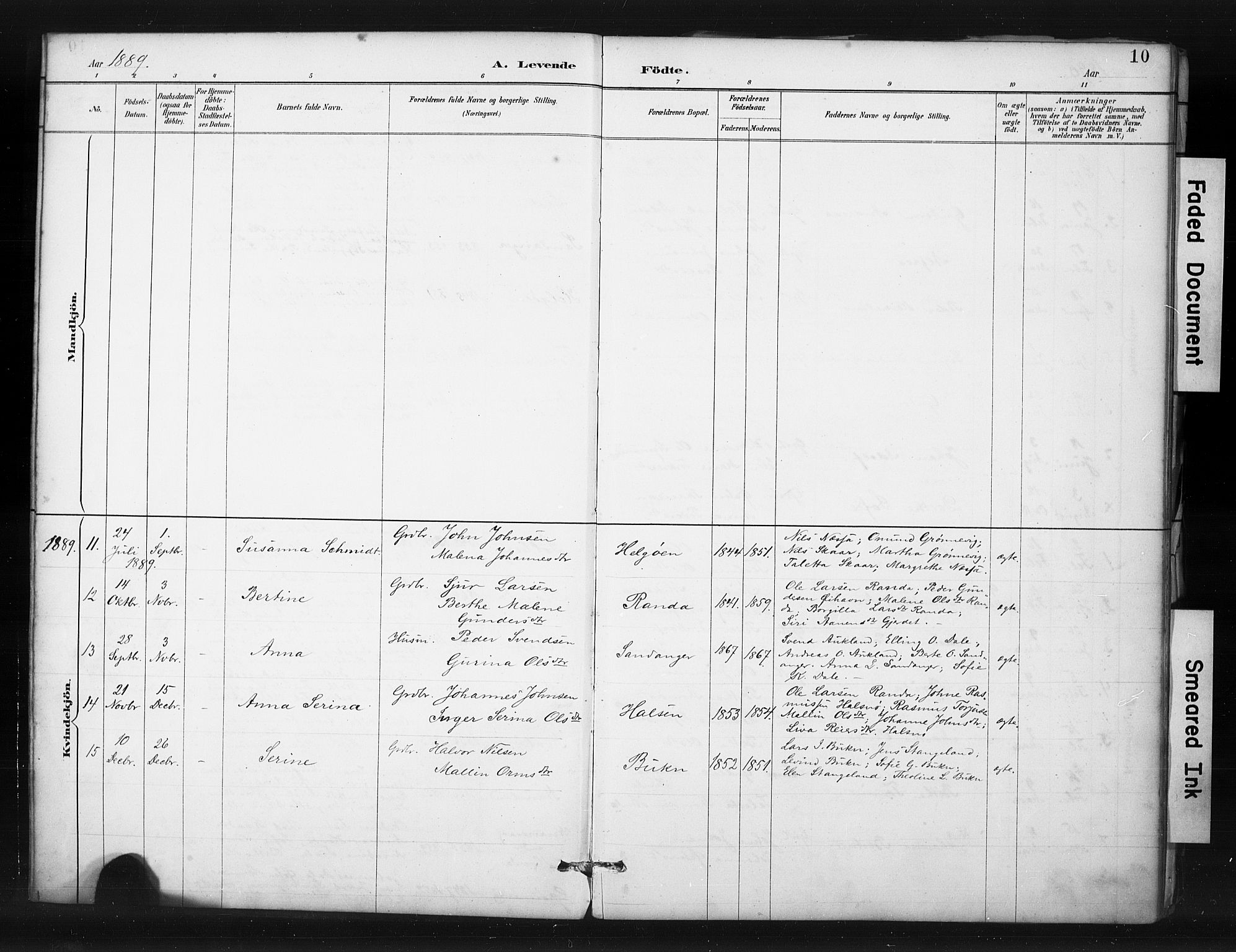 Hjelmeland sokneprestkontor, AV/SAST-A-101843/01/IV/L0015: Parish register (official) no. A 15, 1887-1910, p. 10