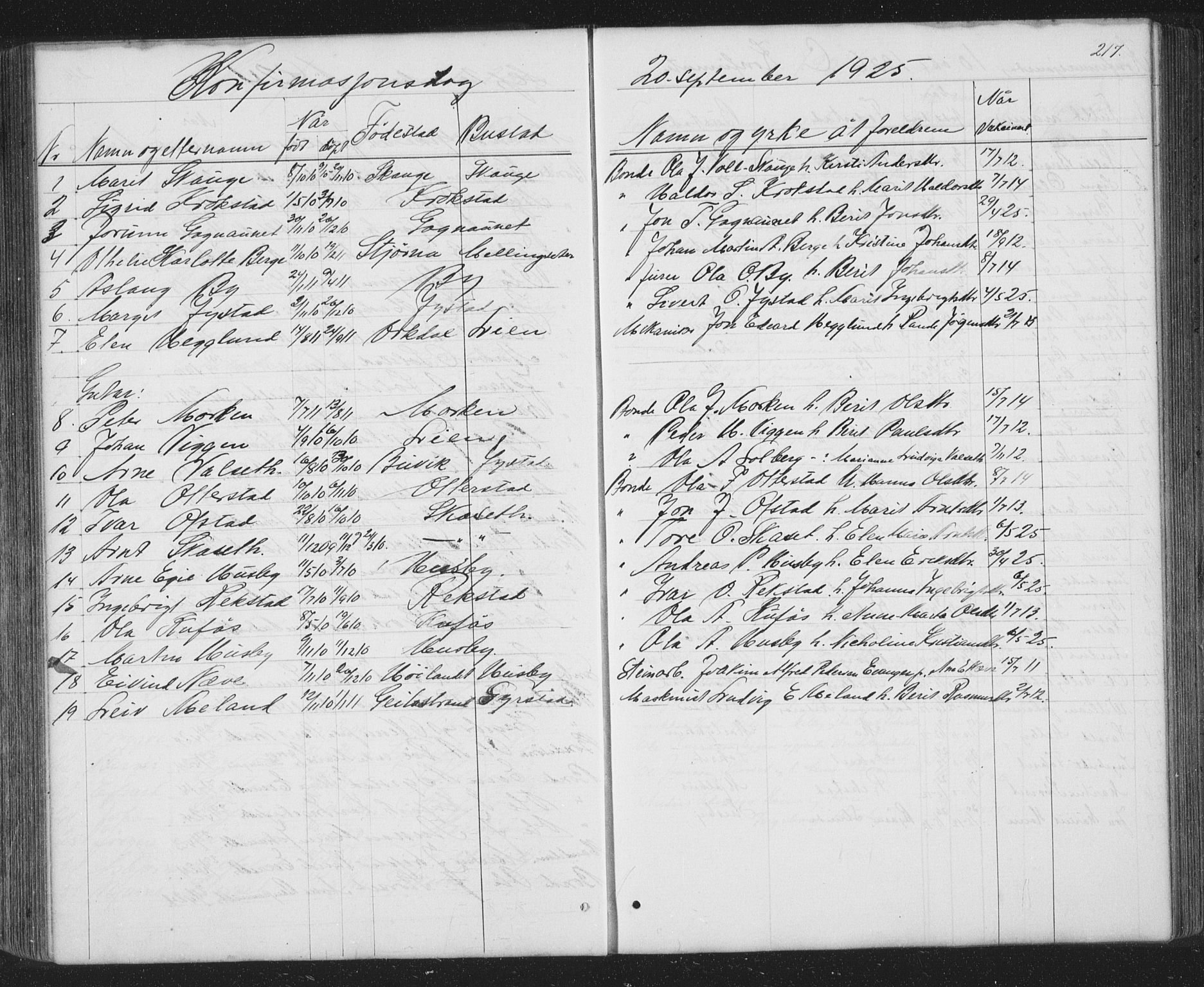 Ministerialprotokoller, klokkerbøker og fødselsregistre - Sør-Trøndelag, SAT/A-1456/667/L0798: Parish register (copy) no. 667C03, 1867-1929, p. 217