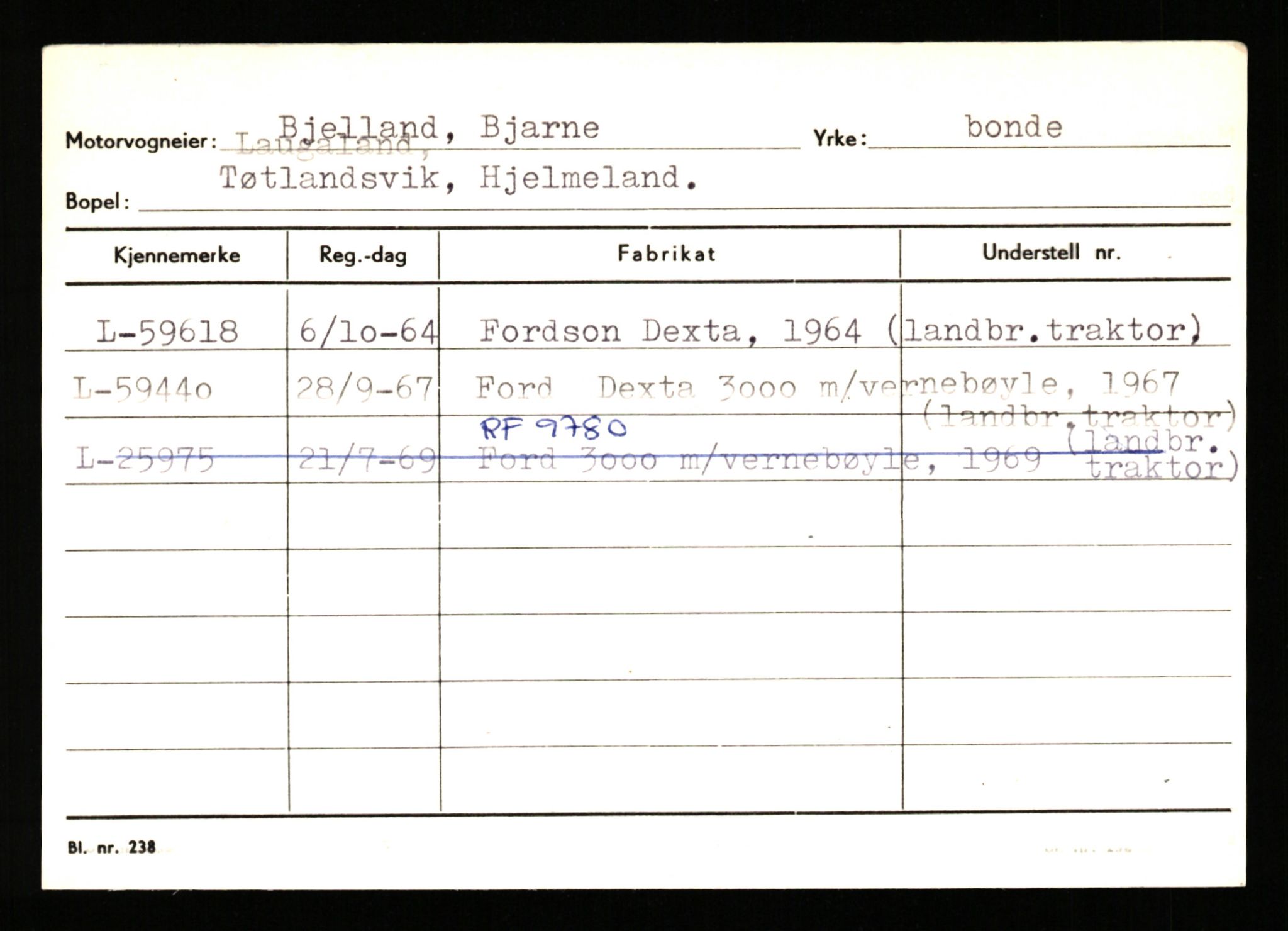 Stavanger trafikkstasjon, AV/SAST-A-101942/0/H/L0003: Bergeland - Bjørns, 1930-1971, p. 1599