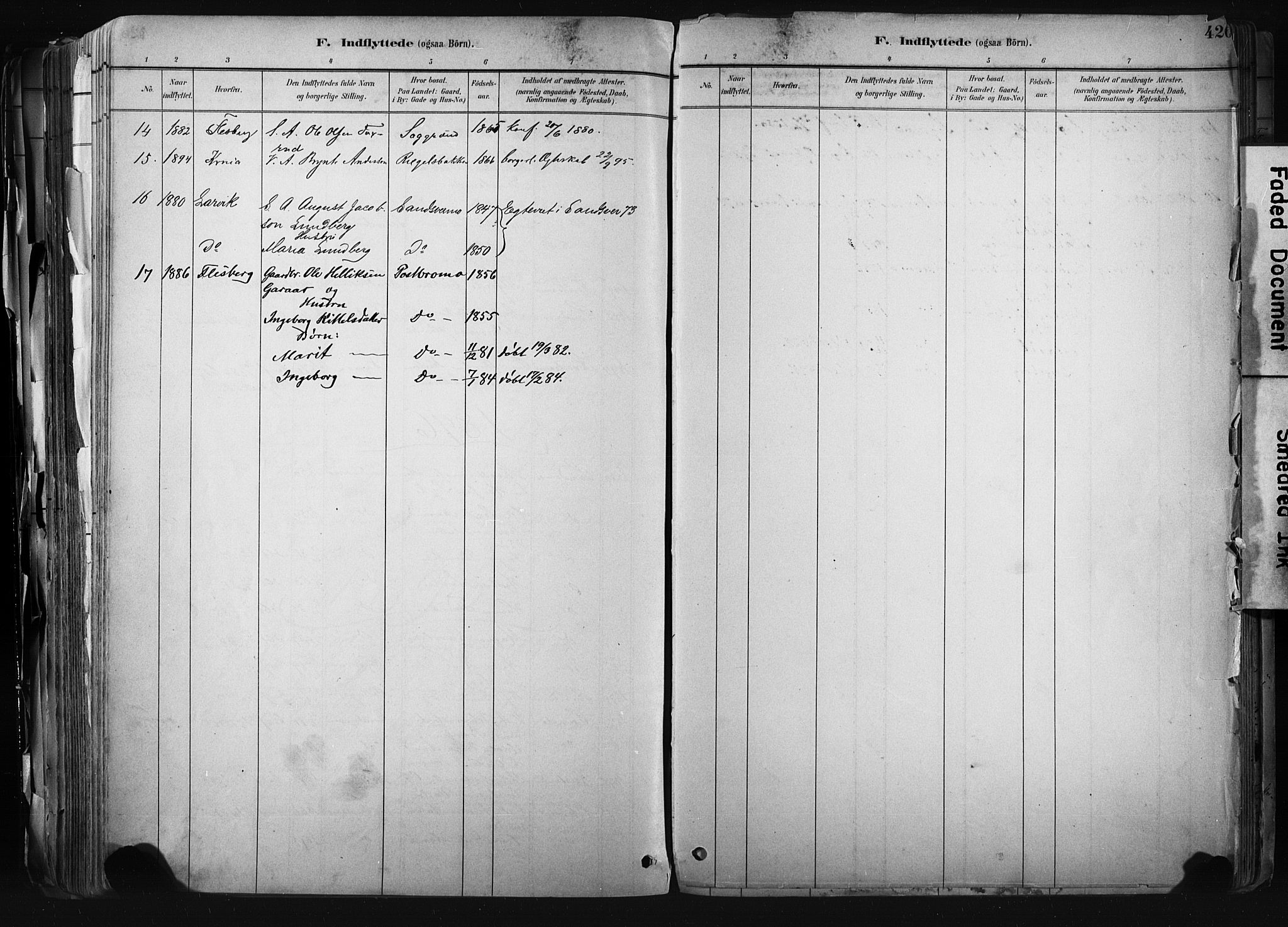 Kongsberg kirkebøker, SAKO/A-22/F/Fb/L0002: Parish register (official) no. II 2, 1886-1896, p. 426