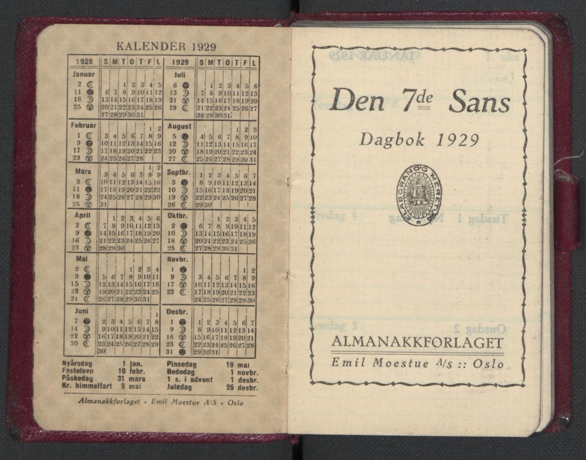 Quisling, Vidkun, AV/RA-PA-0750/H/L0001: 7. sanser (lommealmanakker) med Quislings egenhendige innførsler - 22 stk. i skinnmappe, 1922-1944, p. 348