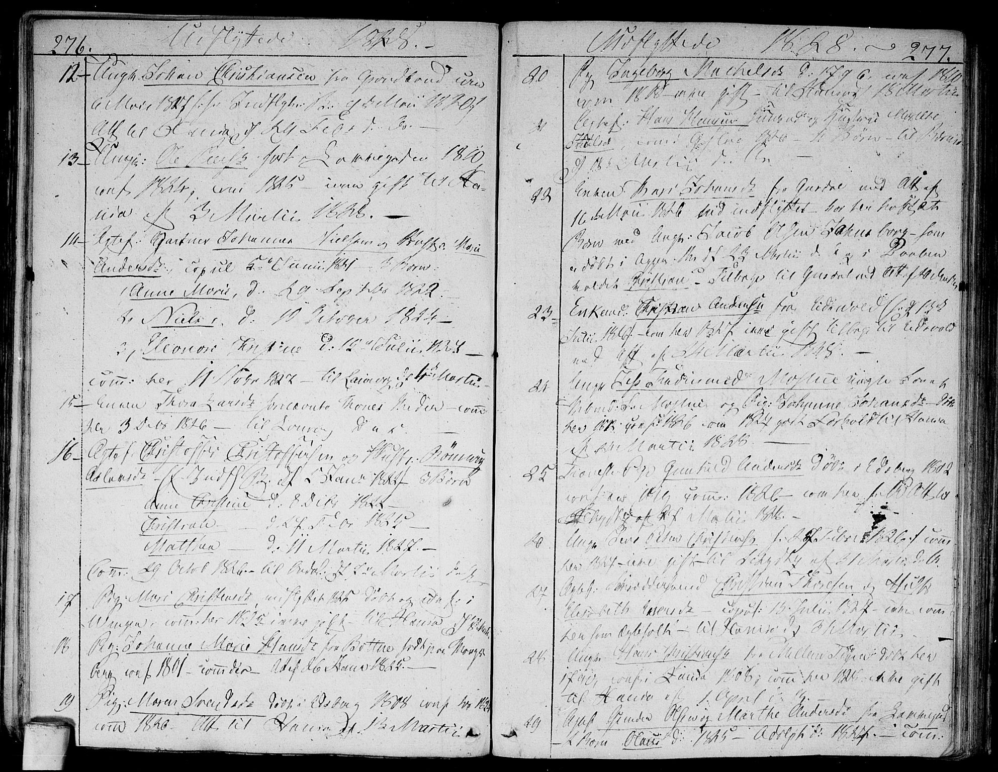Aker prestekontor kirkebøker, SAO/A-10861/F/L0014b: Parish register (official) no. 14B, 1820-1834, p. 276-277