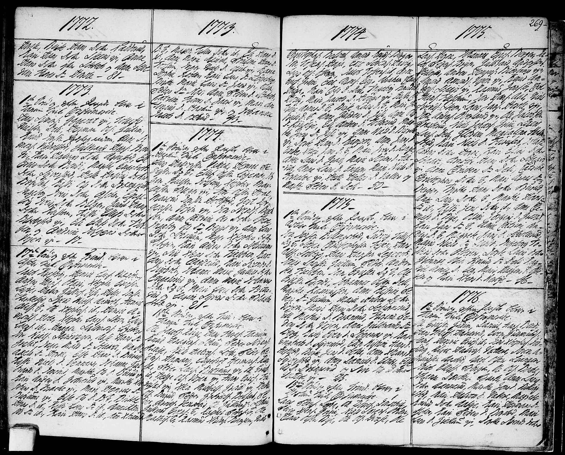 Asker prestekontor Kirkebøker, SAO/A-10256a/F/Fa/L0003: Parish register (official) no. I 3, 1767-1807, p. 269