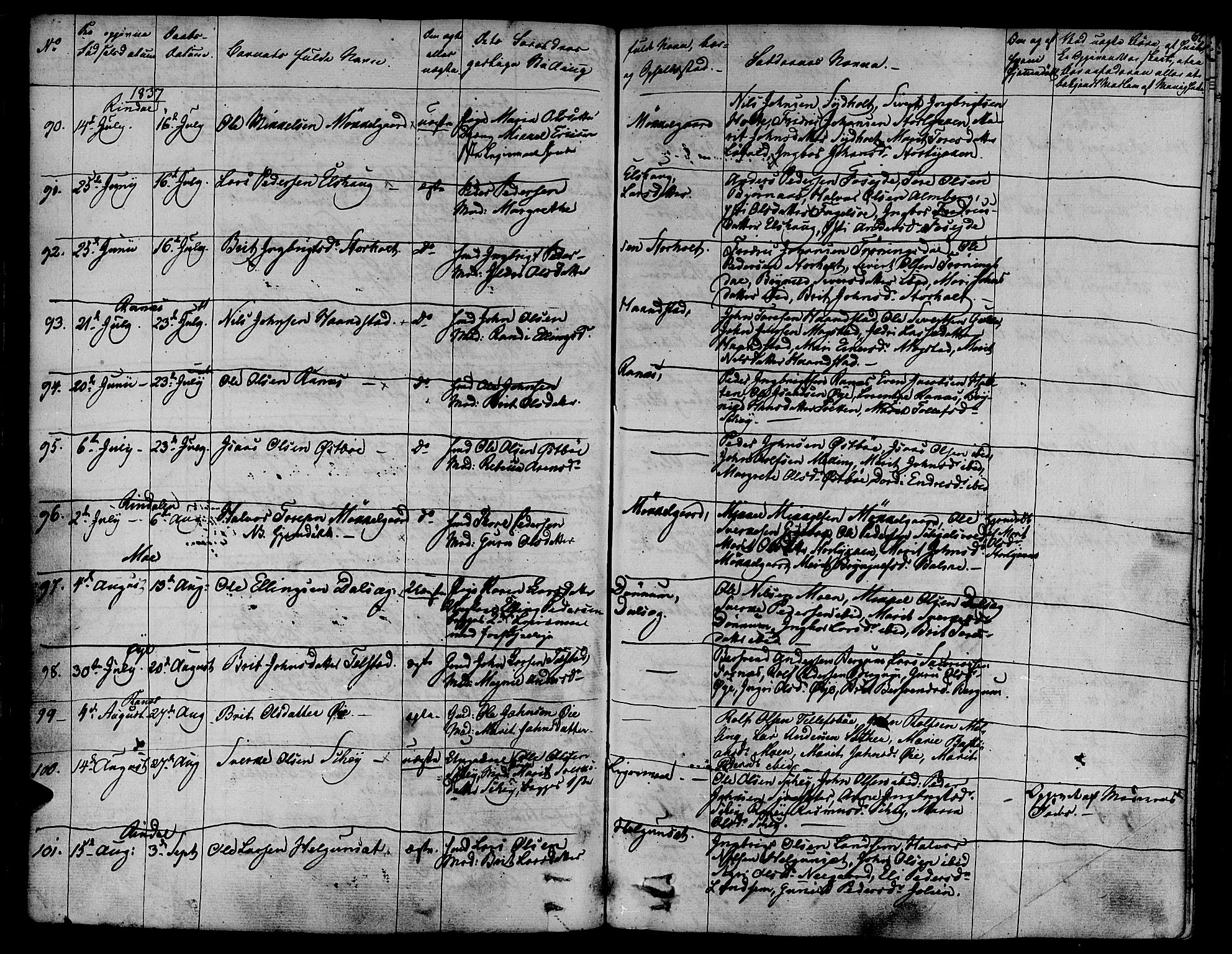 Ministerialprotokoller, klokkerbøker og fødselsregistre - Møre og Romsdal, AV/SAT-A-1454/595/L1042: Parish register (official) no. 595A04, 1829-1843, p. 67