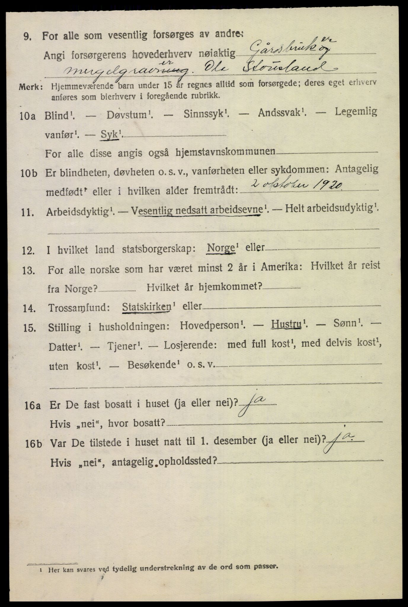 SAK, 1920 census for Øvrebø, 1920, p. 971