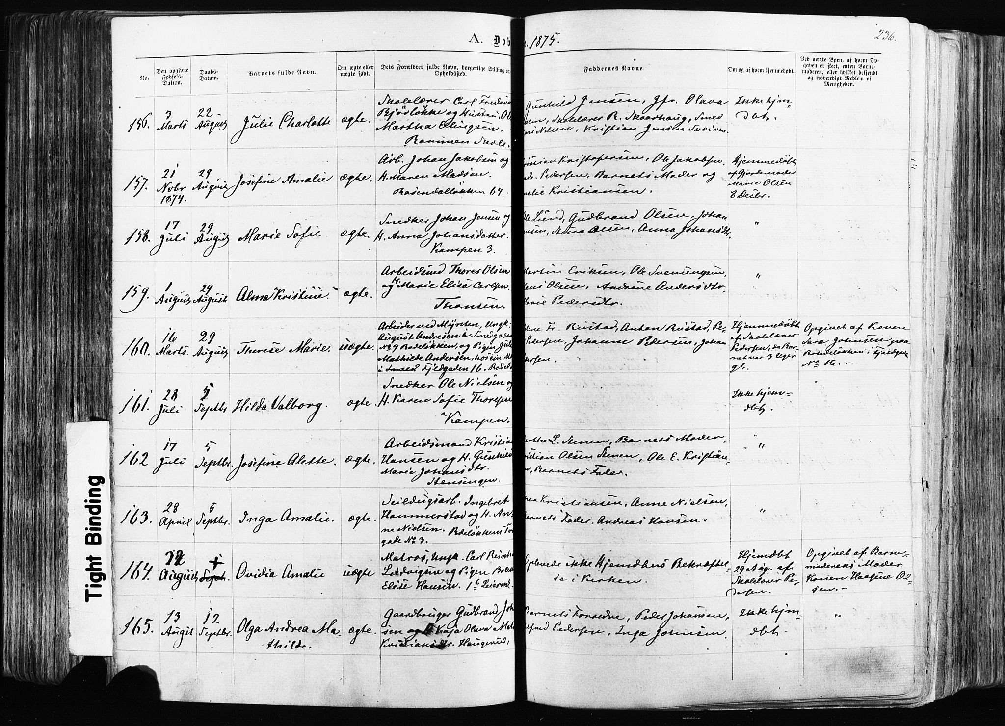 Østre Aker prestekontor Kirkebøker, AV/SAO-A-10840/F/Fa/L0003: Parish register (official) no. I 3, 1869-1875, p. 236