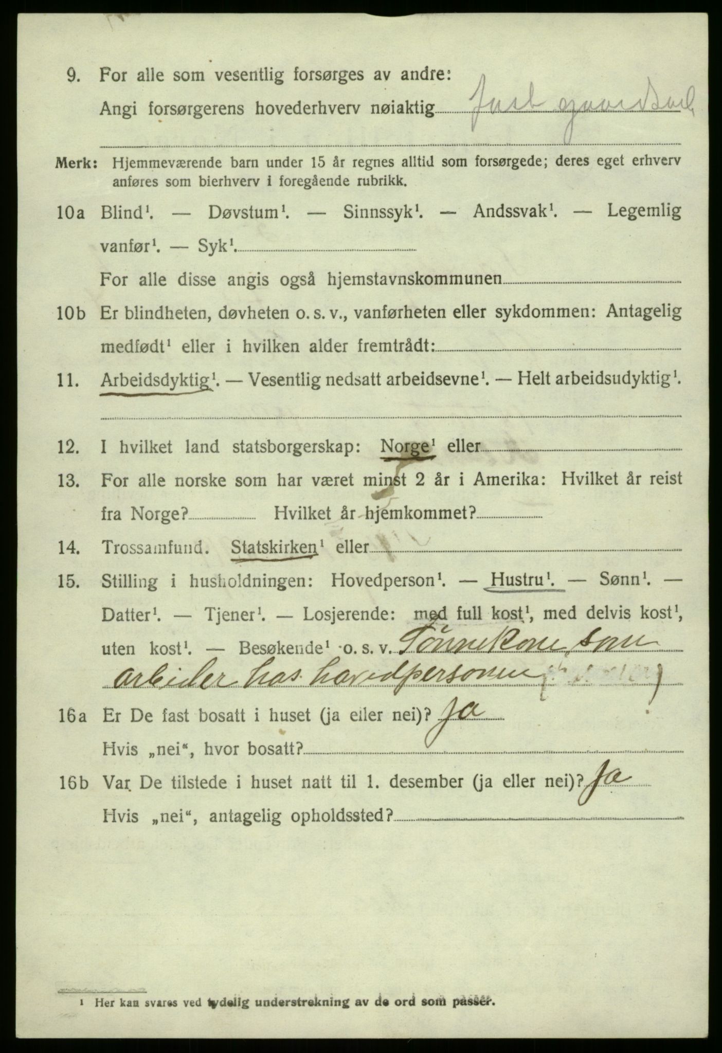 SAB, 1920 census for Naustdal, 1920, p. 1280