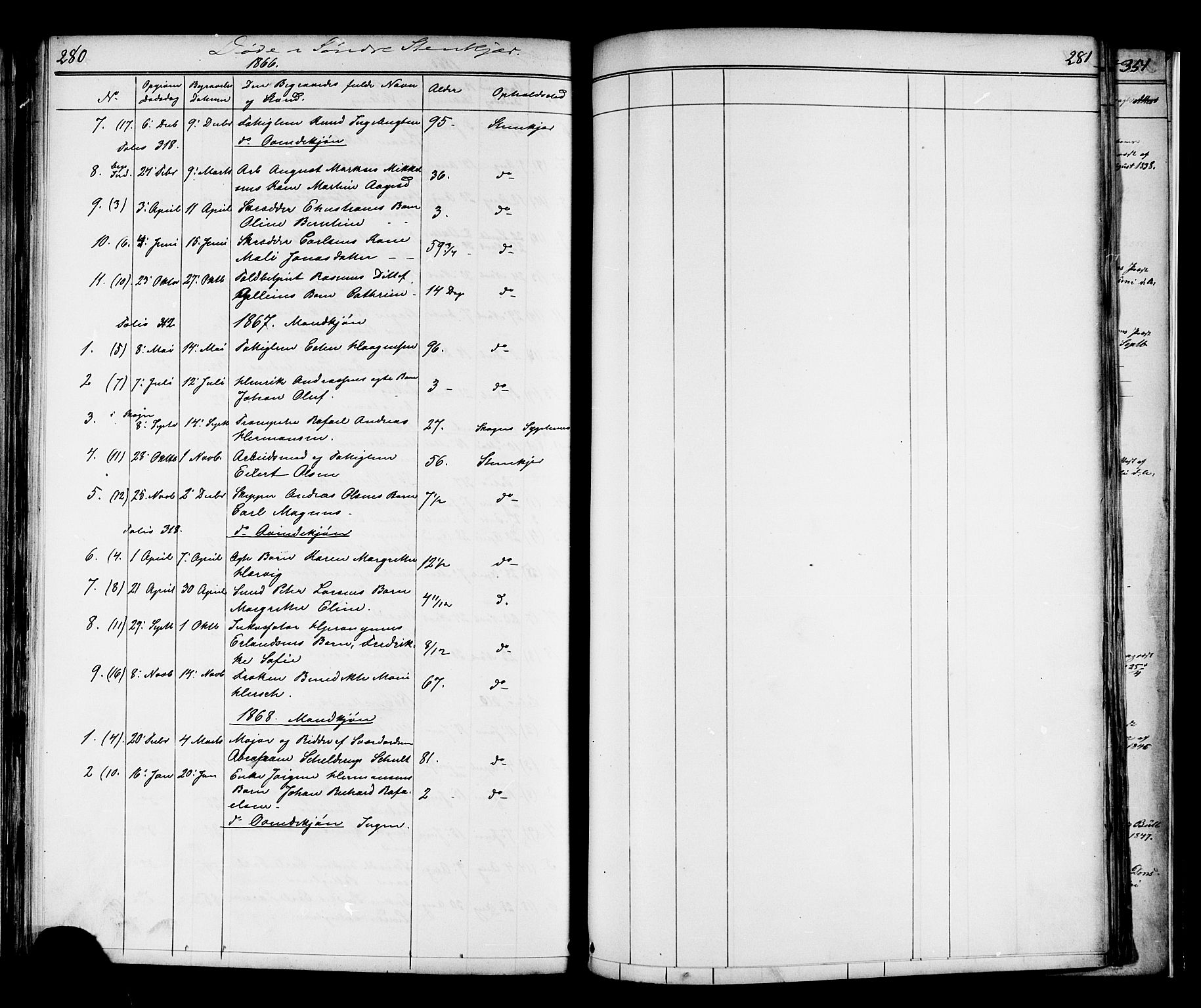 Ministerialprotokoller, klokkerbøker og fødselsregistre - Nord-Trøndelag, SAT/A-1458/739/L0367: Parish register (official) no. 739A01 /1, 1838-1868, p. 280-281
