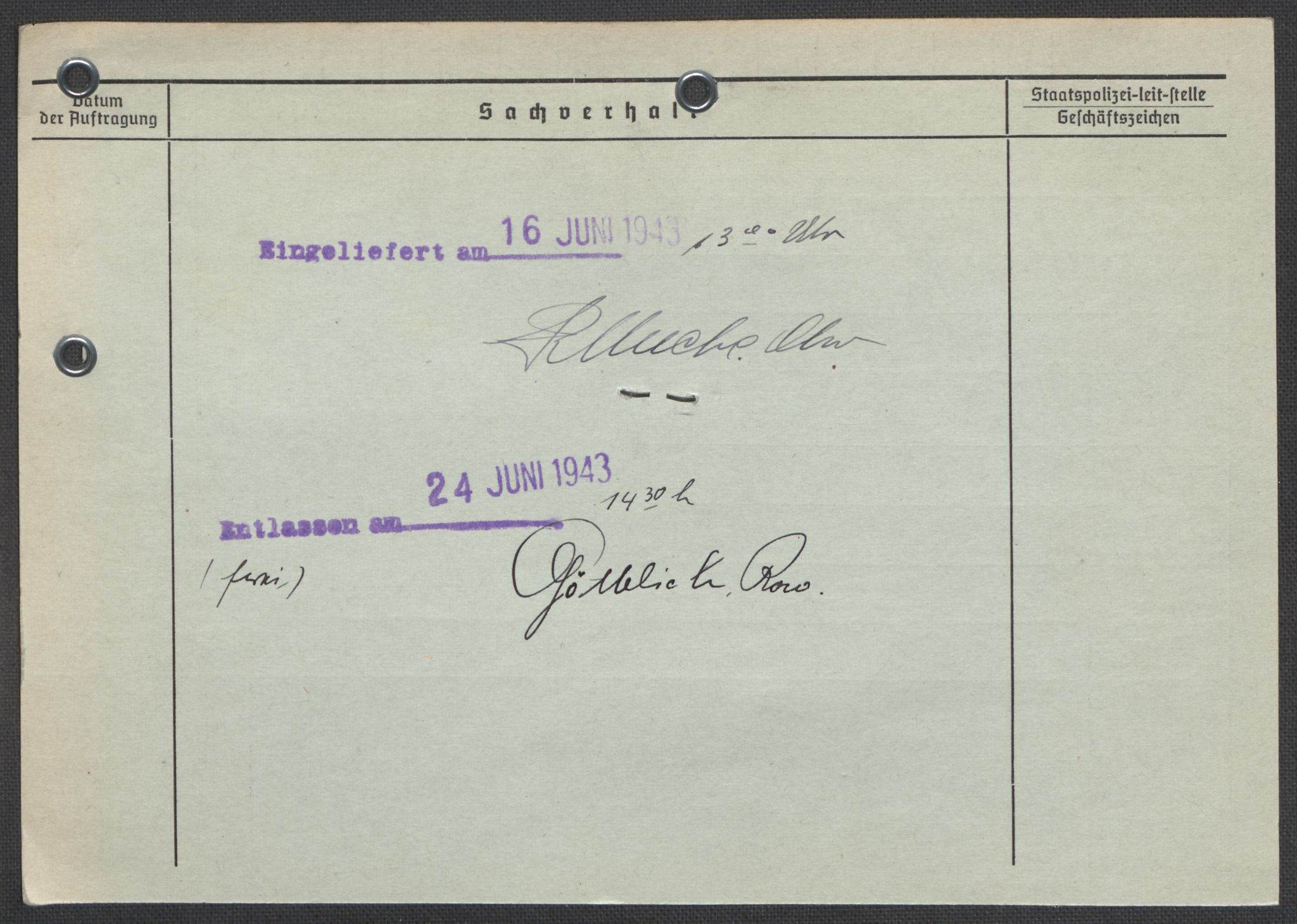 Befehlshaber der Sicherheitspolizei und des SD, AV/RA-RAFA-5969/E/Ea/Eaa/L0005: Register over norske fanger i Møllergata 19: Hø-Kj, 1940-1945, p. 194