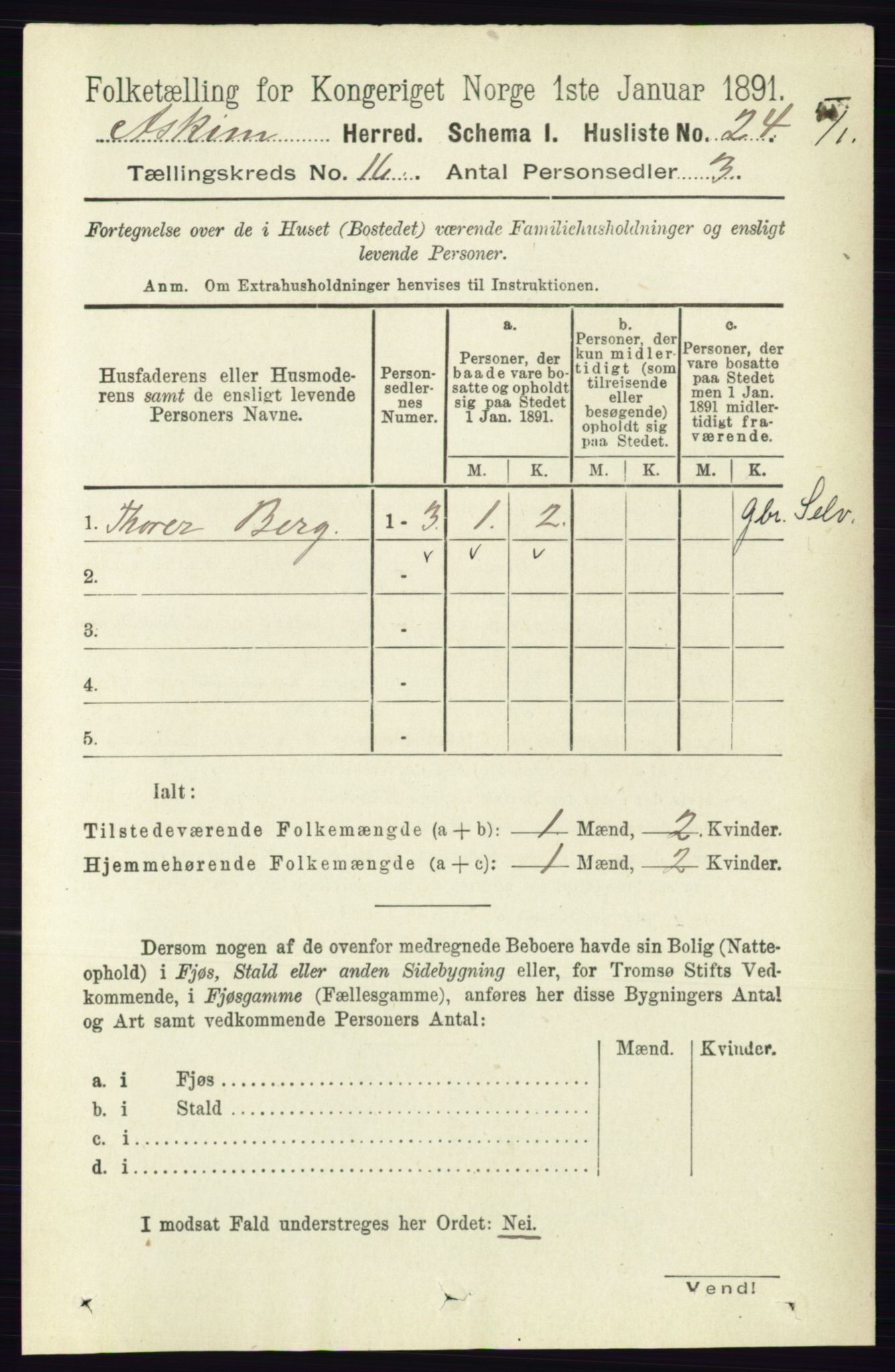 RA, 1891 census for 0124 Askim, 1891, p. 2626