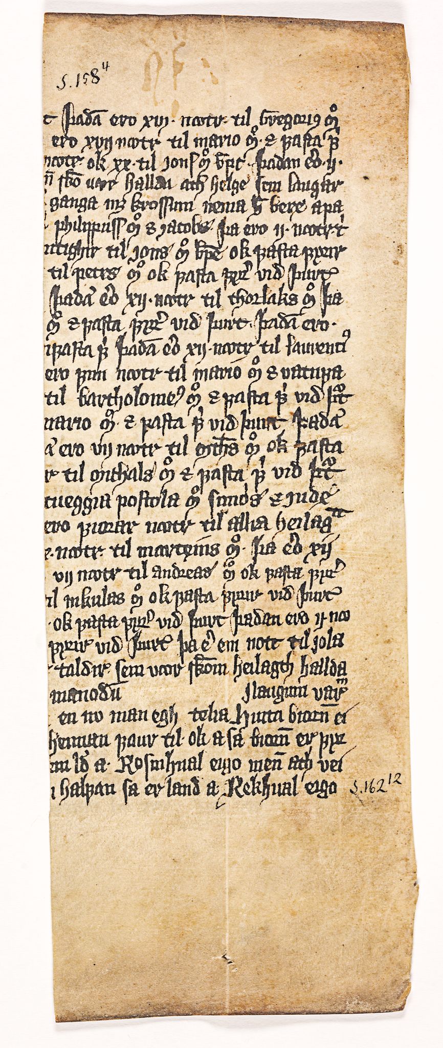 Riksarkivets diplomsamling, RA/EA-5965/F26/L0002: Norrøne membranfragmenter bestand 2-9 (10), 1100-1536, p. 389