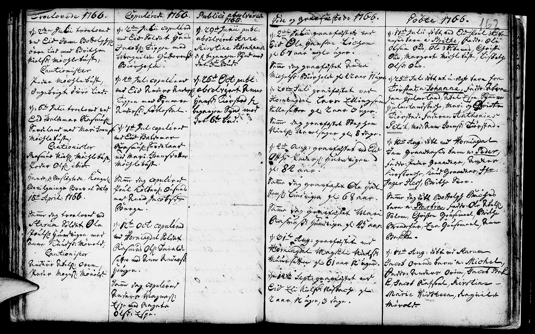 Eid sokneprestembete, AV/SAB-A-82301/H/Haa/Haaa/L0002: Parish register (official) no. A 2, 1741-1769, p. 162