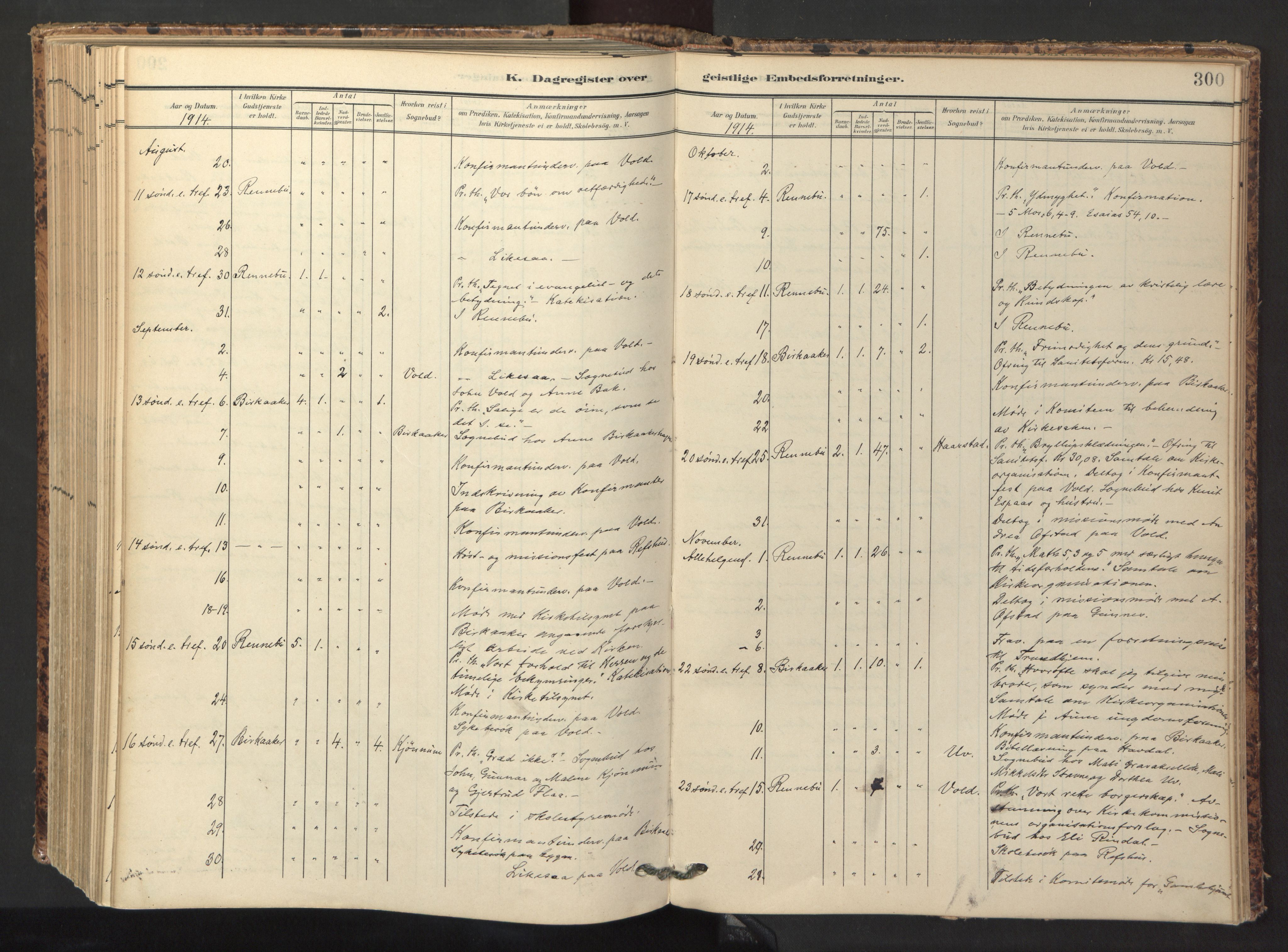 Ministerialprotokoller, klokkerbøker og fødselsregistre - Sør-Trøndelag, SAT/A-1456/674/L0873: Parish register (official) no. 674A05, 1908-1923, p. 300