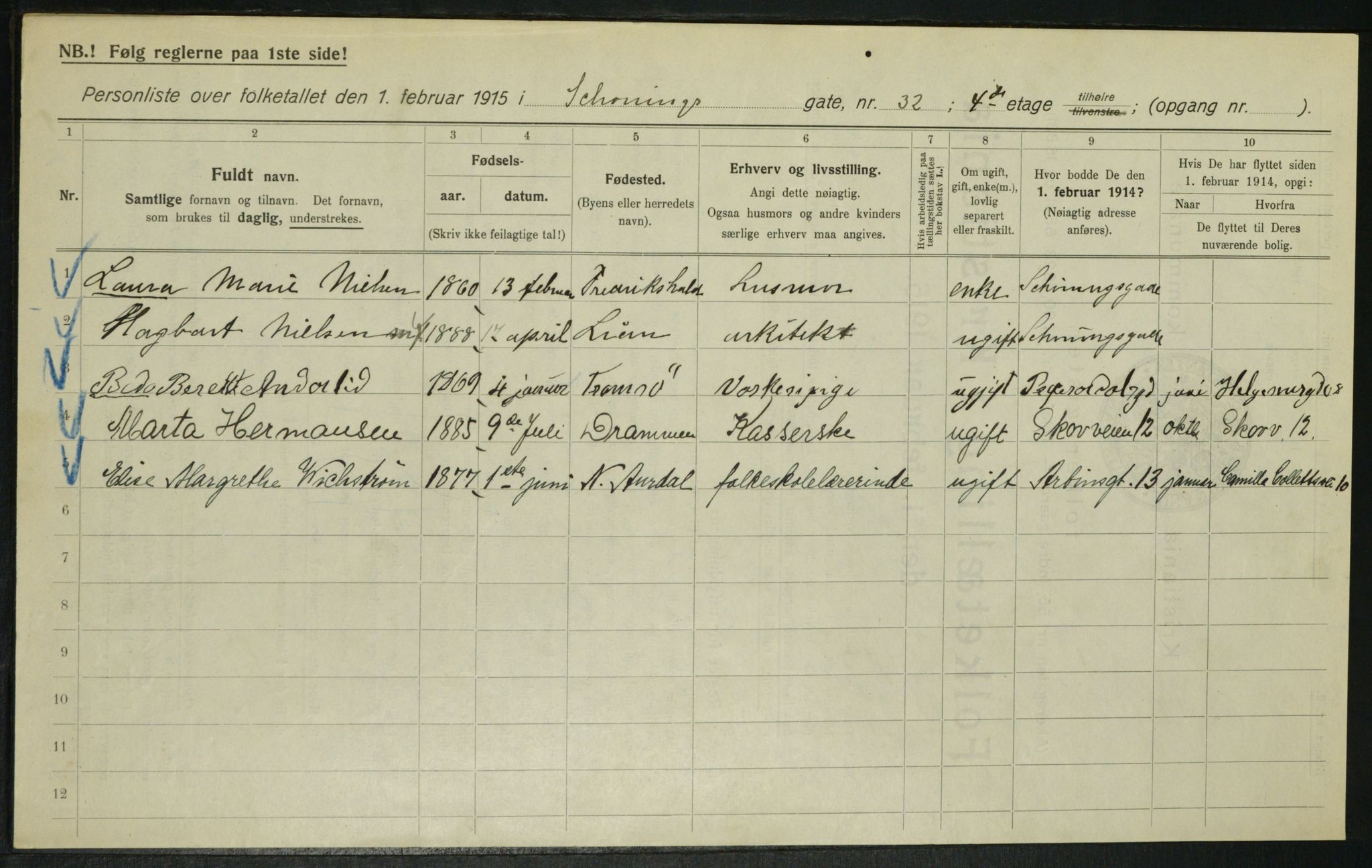 OBA, Municipal Census 1915 for Kristiania, 1915, p. 93548