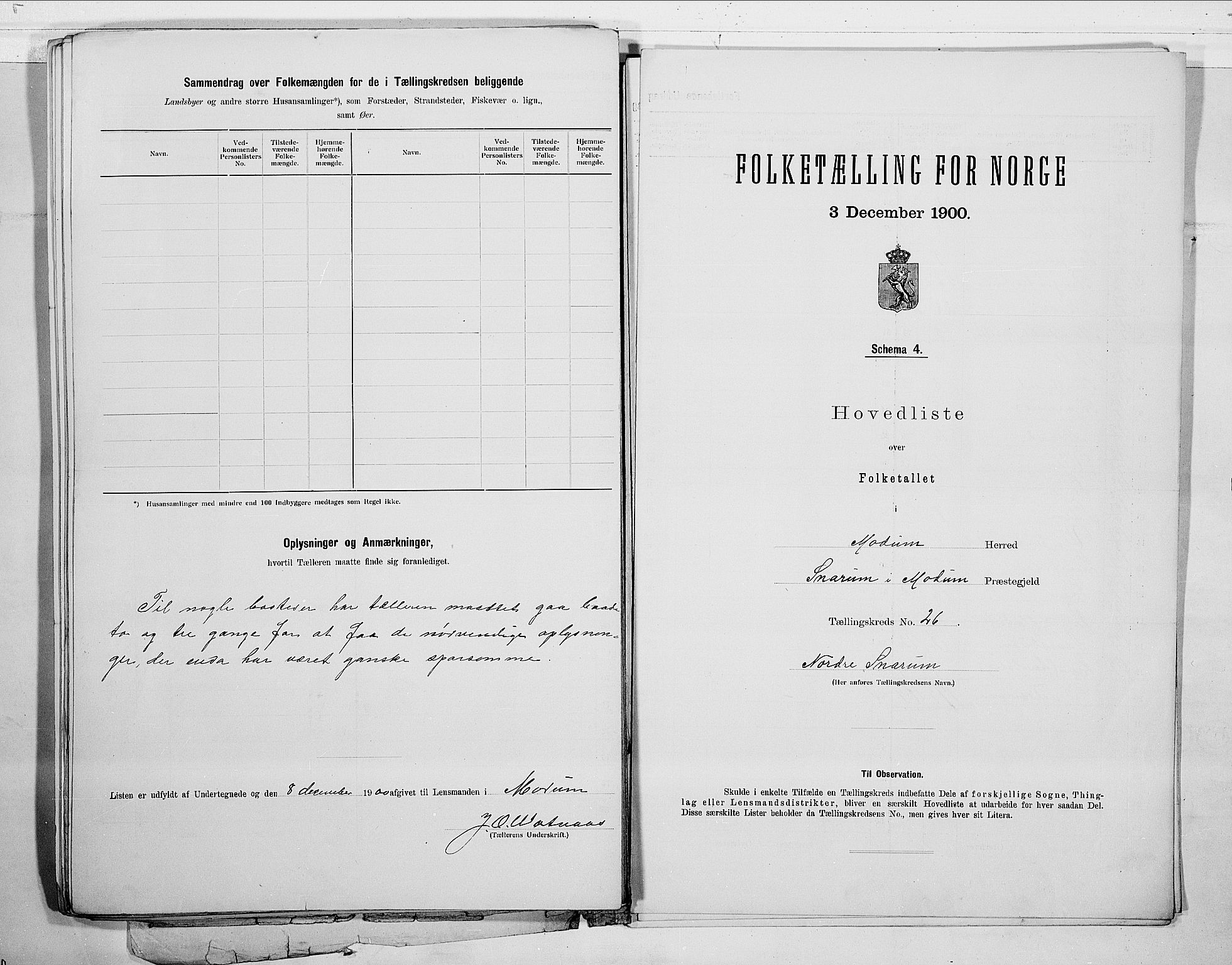 RA, 1900 census for Modum, 1900, p. 60