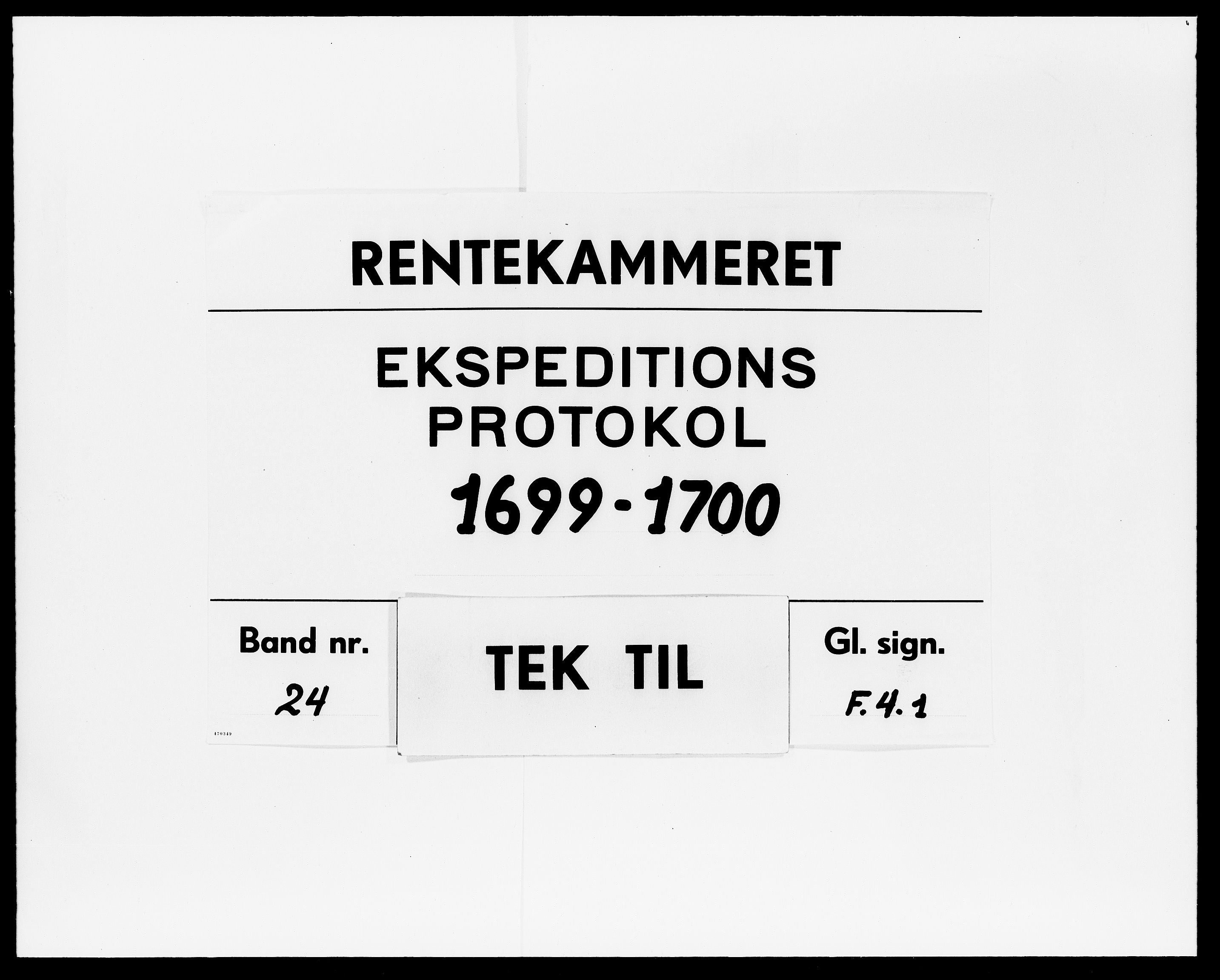 Rentekammeret Skatkammeret, Danske Sekretariat (1660-1679) / Rentekammeret Danske Afdeling, Kammerkancelliet (1679-1771), DRA/A-0007/-/2212-14: Ekspeditionsprotokol, 1699-1700