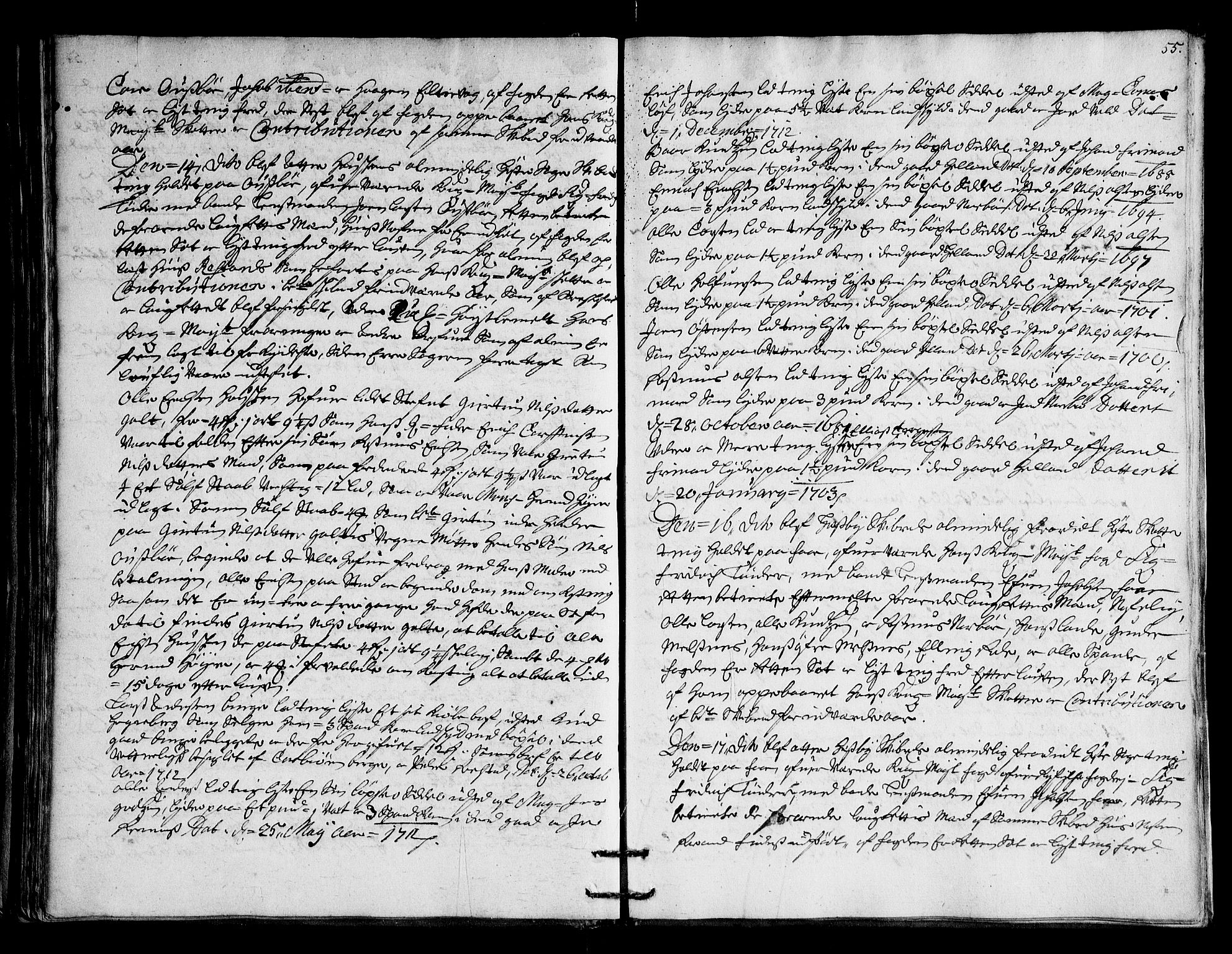 Ryfylke tingrett, AV/SAST-A-100055/001/I/IB/IBBa/L0040: Tingbok, Karmsund og Hesby, 1711-1712, p. 54b-55a