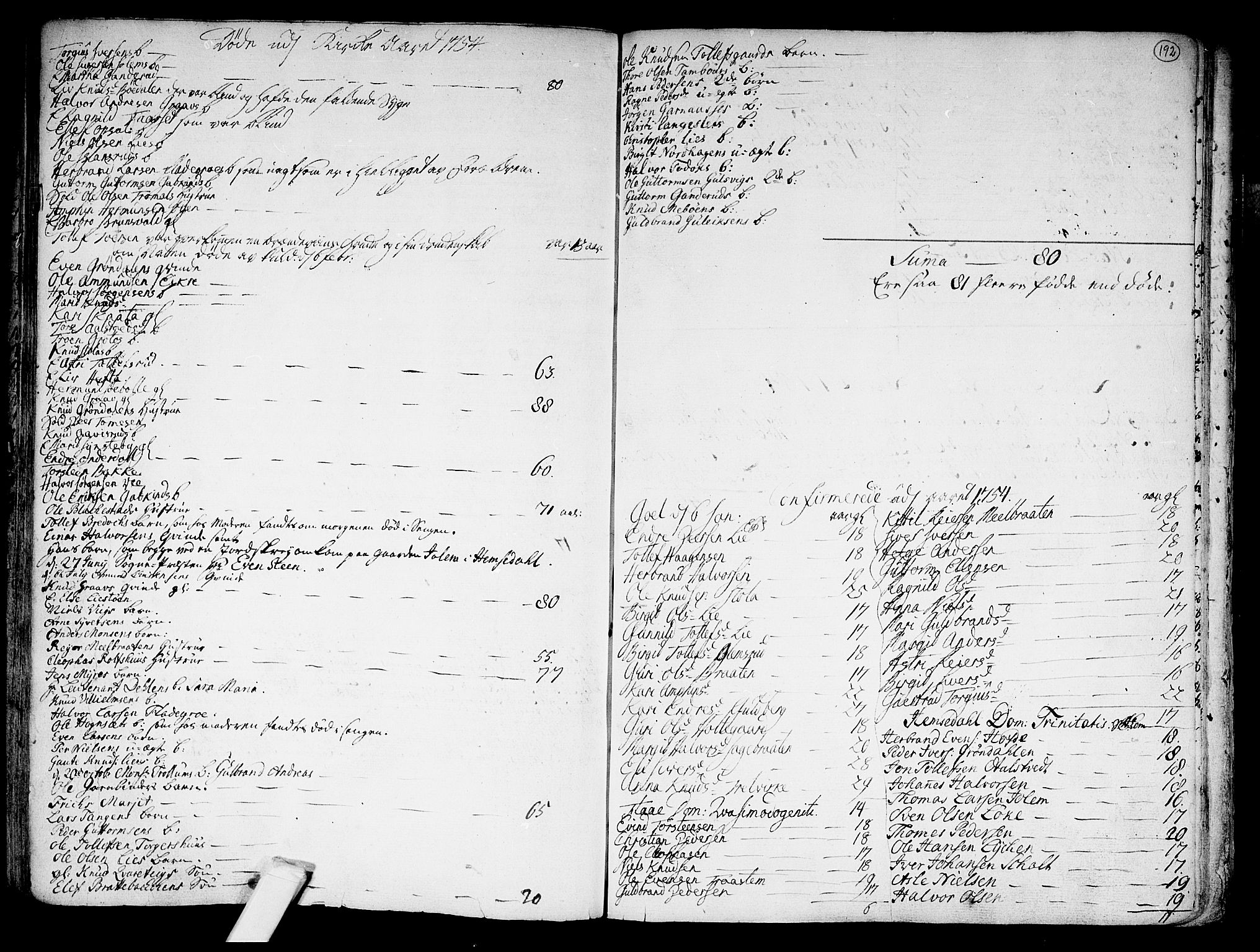 Nes kirkebøker, AV/SAKO-A-236/F/Fa/L0002: Parish register (official) no. 2, 1707-1759, p. 192