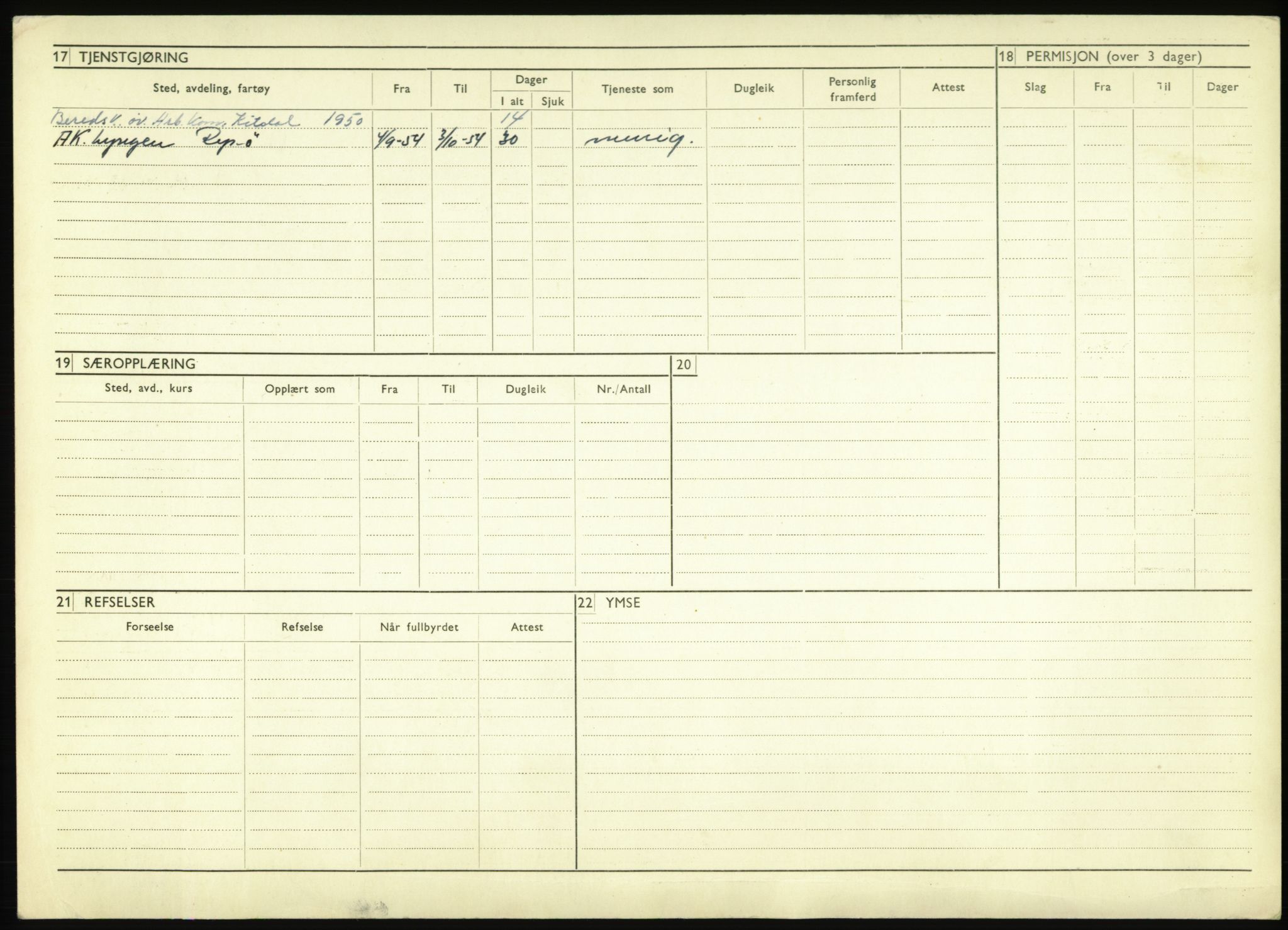 Forsvaret, Troms infanteriregiment nr. 16, AV/RA-RAFA-3146/P/Pa/L0017: Rulleblad for regimentets menige mannskaper, årsklasse 1933, 1933, p. 278