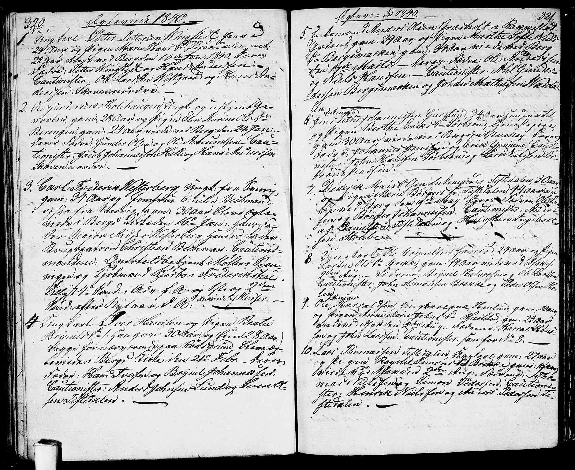 Berg prestekontor Kirkebøker, SAO/A-10902/G/Ga/L0002: Parish register (copy) no. I 2, 1832-1844, p. 320-321