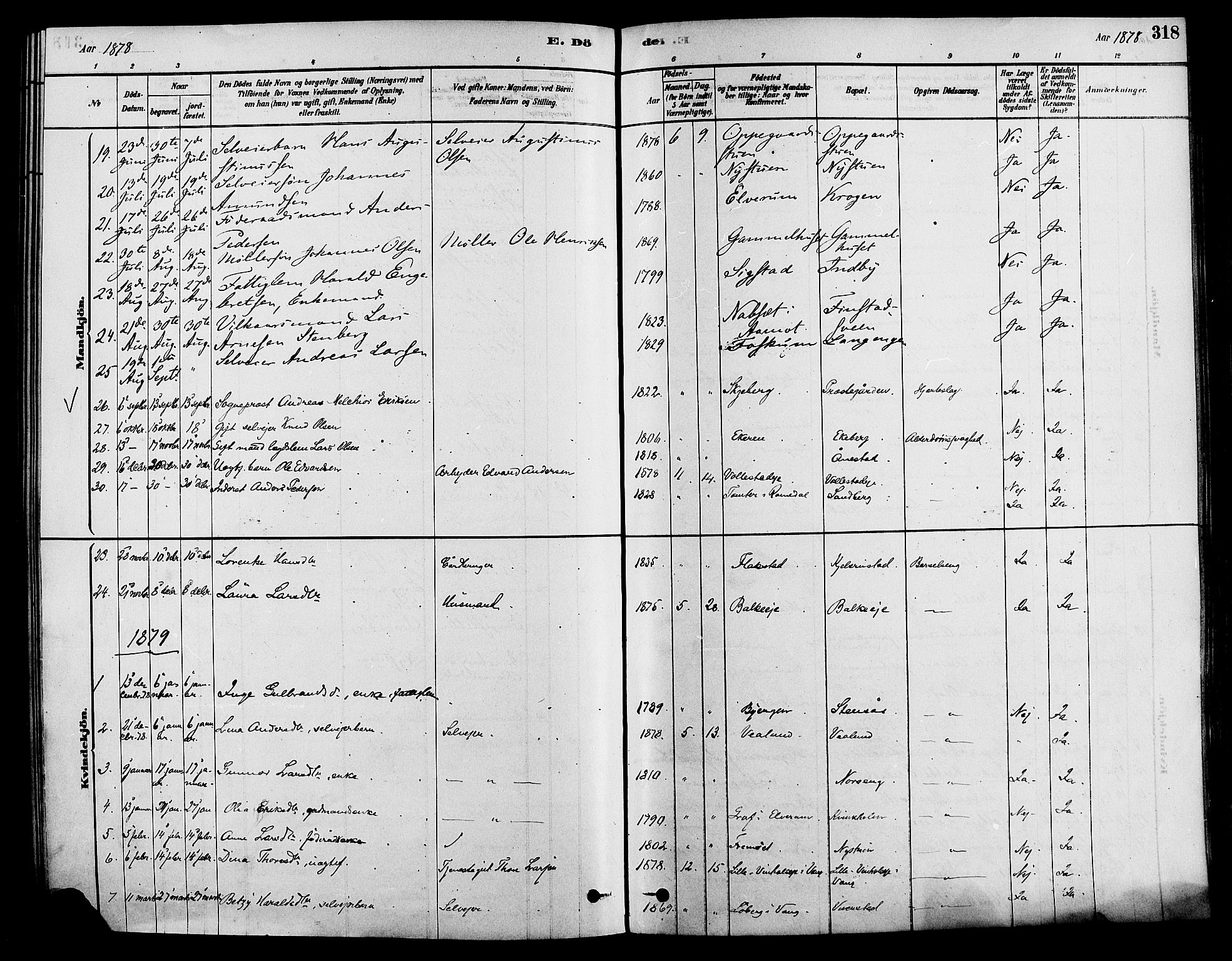 Løten prestekontor, AV/SAH-PREST-022/K/Ka/L0009: Parish register (official) no. 9, 1878-1891, p. 318