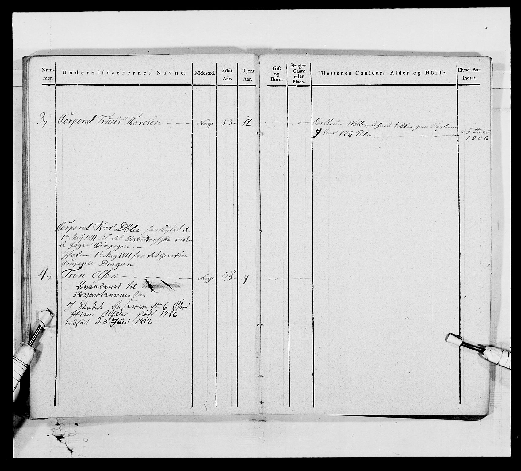 Generalitets- og kommissariatskollegiet, Det kongelige norske kommissariatskollegium, AV/RA-EA-5420/E/Eh/L0003: 1. Sønnafjelske dragonregiment, 1767-1812, p. 807