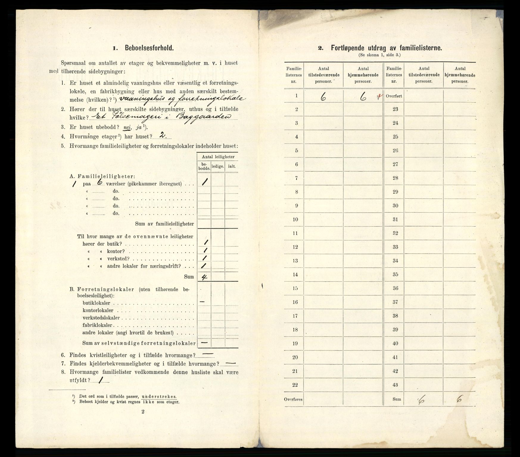 RA, 1910 census for Trondheim, 1910, p. 6266