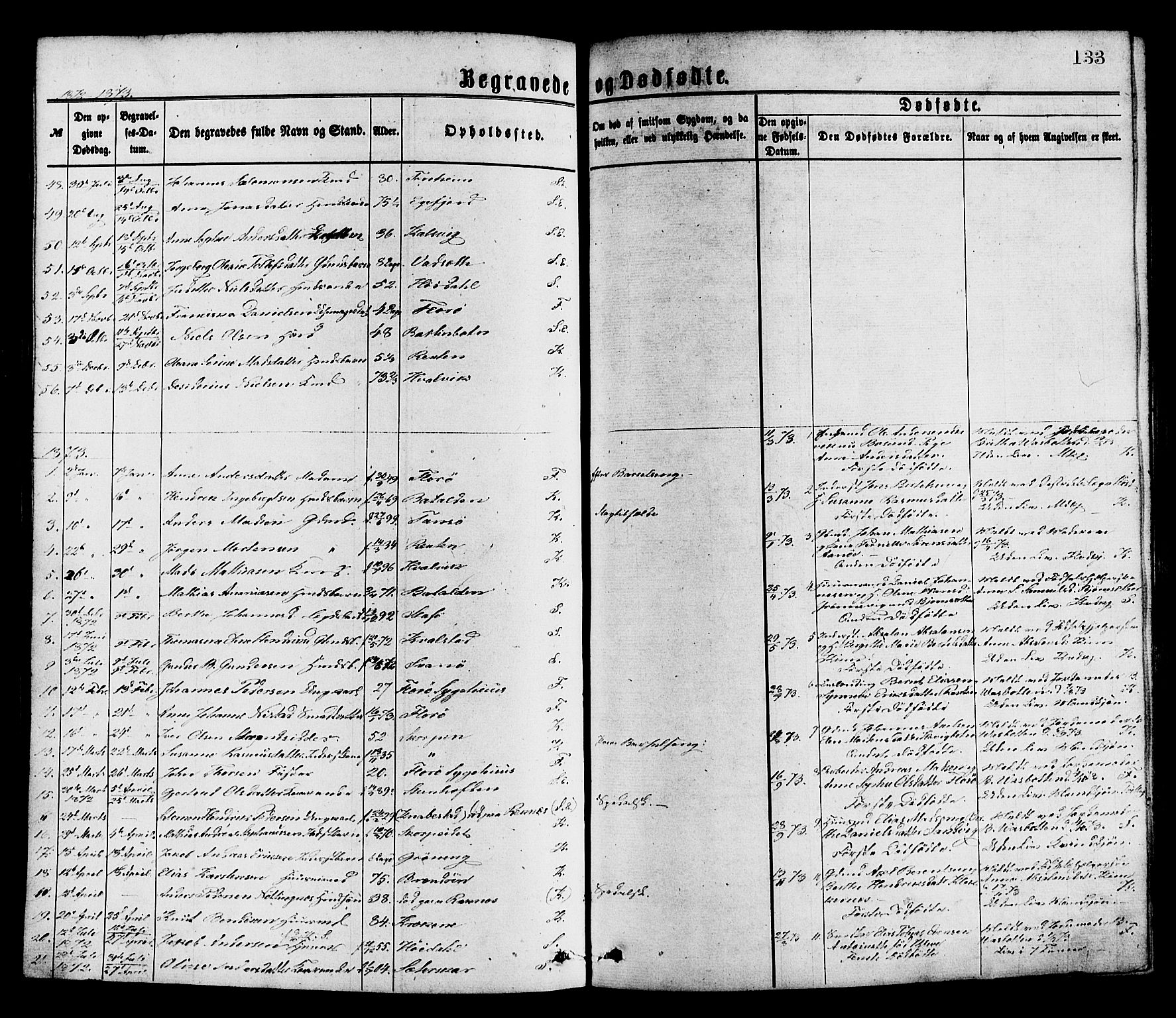 Kinn sokneprestembete, AV/SAB-A-80801/H/Haa/Haaa/L0013: Parish register (official) no. A 13, 1870-1885, p. 133