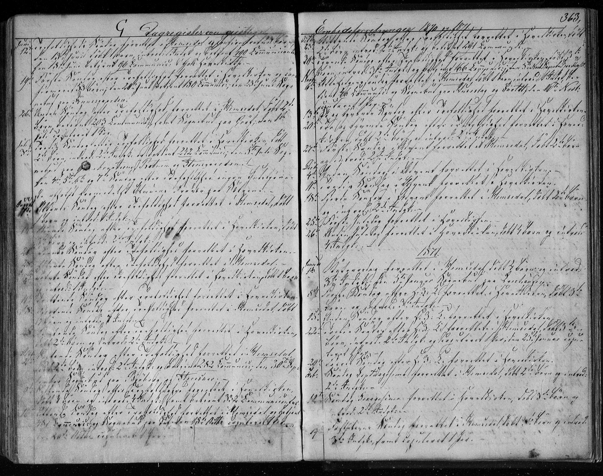 Gol kirkebøker, AV/SAKO-A-226/F/Fa/L0003: Parish register (official) no. I 3, 1863-1875, p. 363