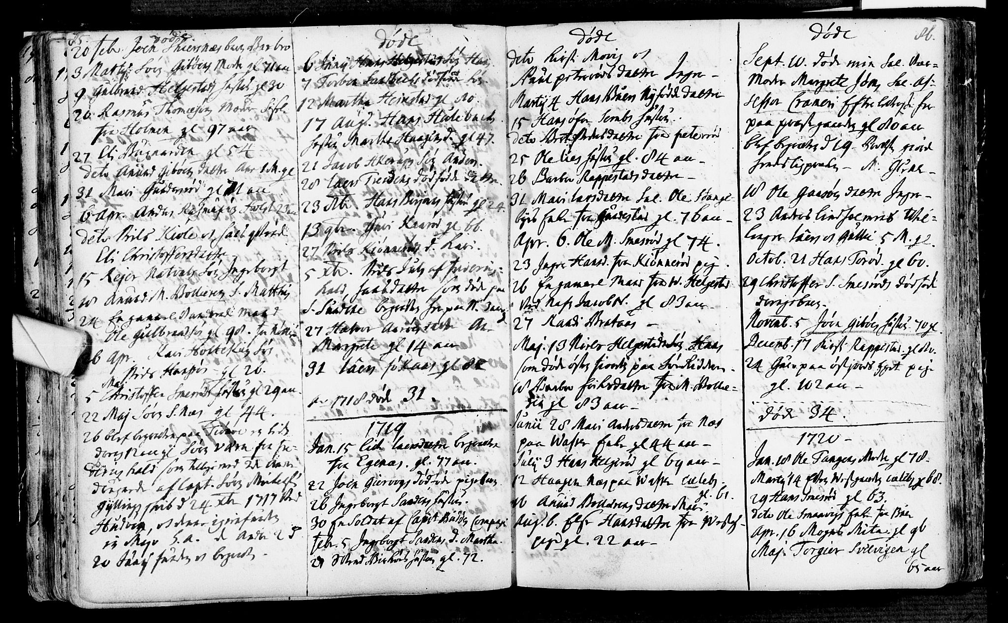 Nøtterøy kirkebøker, SAKO/A-354/F/Fa/L0001: Parish register (official) no. I 1, 1686-1738, p. 85-86