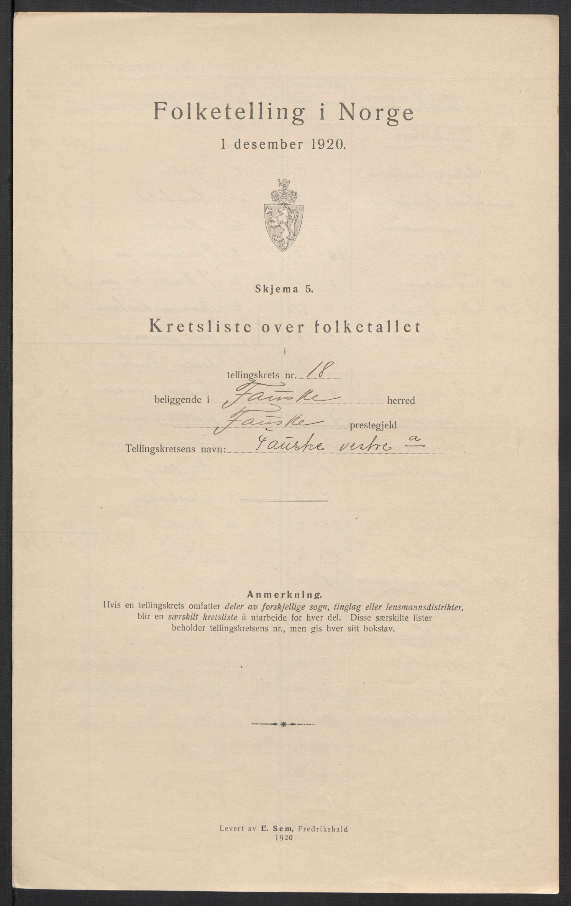 SAT, 1920 census for Fauske, 1920, p. 57