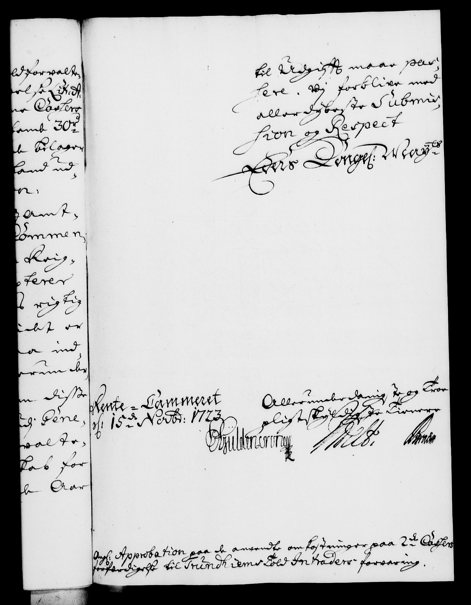Rentekammeret, Kammerkanselliet, RA/EA-3111/G/Gf/Gfa/L0006: Norsk relasjons- og resolusjonsprotokoll (merket RK 52.6), 1723, p. 1298