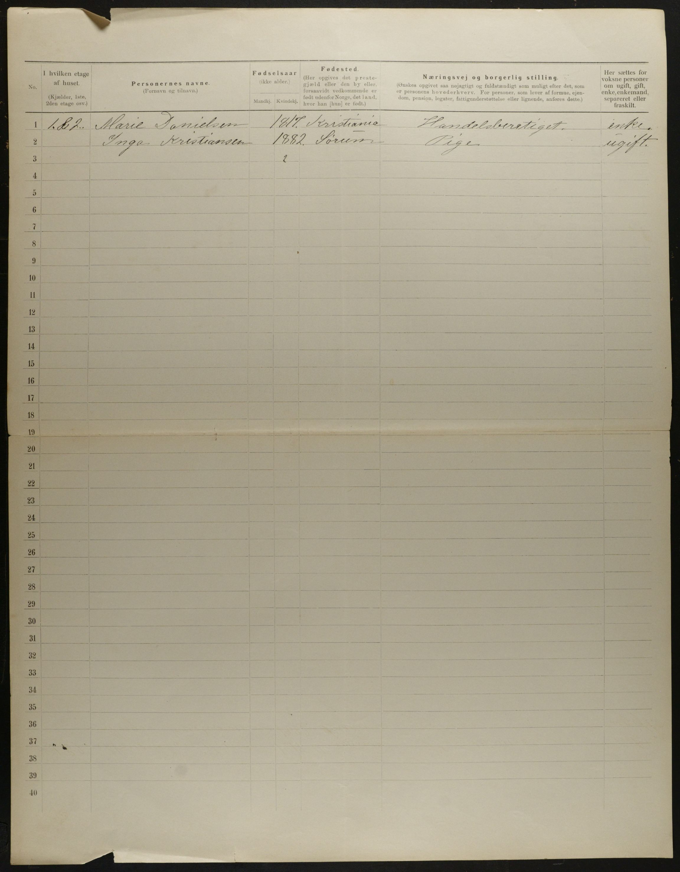 OBA, Municipal Census 1901 for Kristiania, 1901, p. 11863