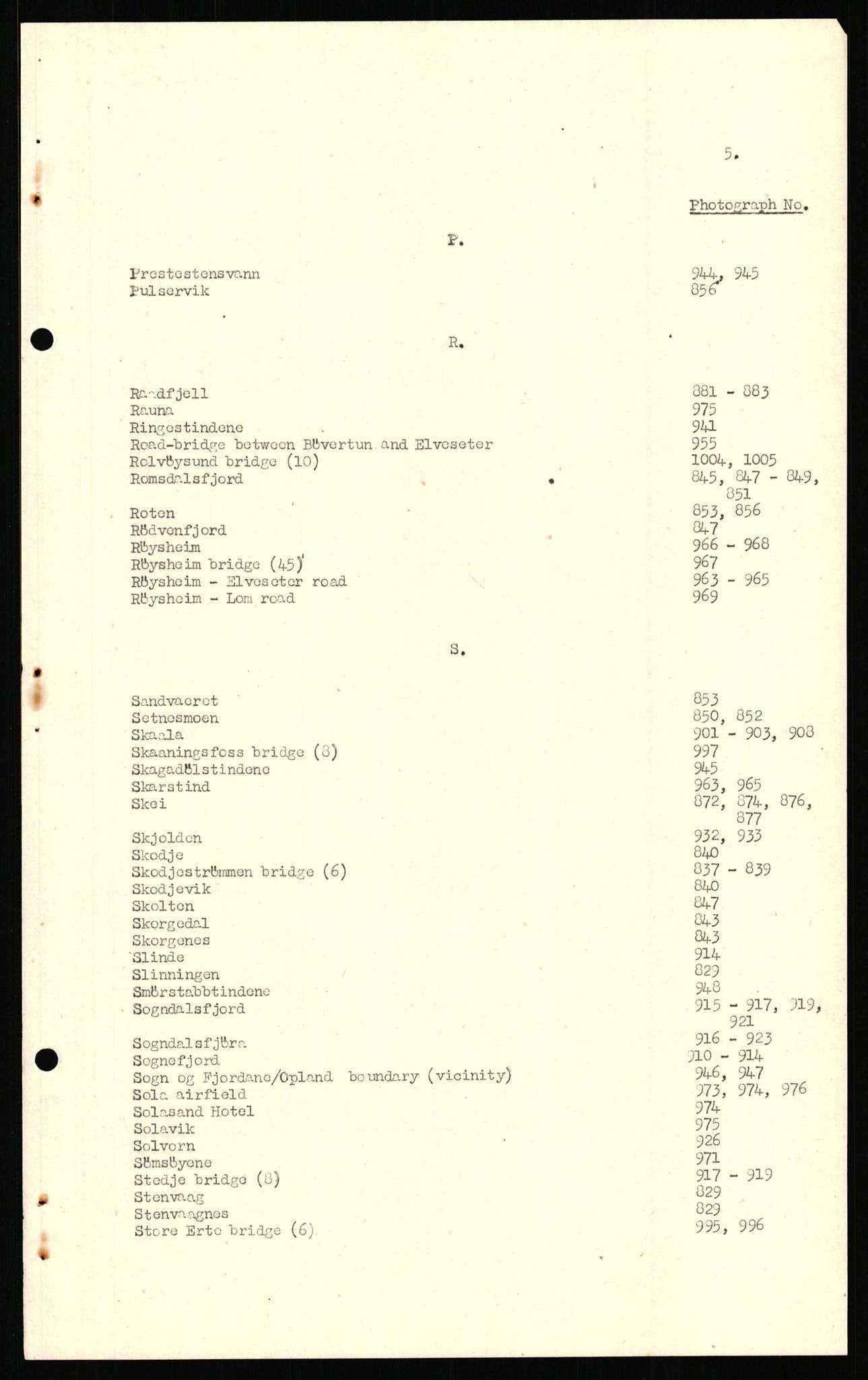 Forsvaret, Forsvarets overkommando II, AV/RA-RAFA-3915/D/Dd/L0018: Sør-Norge, veier, 1943-1945, p. 676