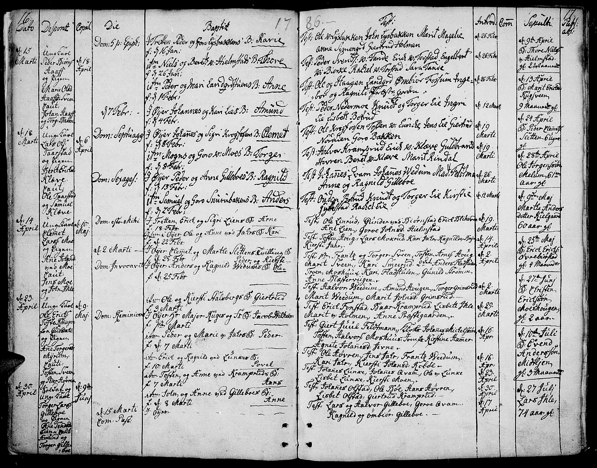 Øyer prestekontor, SAH/PREST-084/H/Ha/Haa/L0003: Parish register (official) no. 3, 1784-1824, p. 16-17