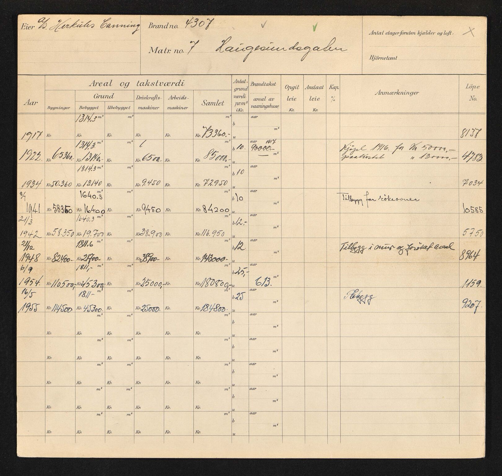 Stavanger kommune. Skattetakstvesenet, BYST/A-0440/F/Fa/Faa/L0016/0005: Skattetakstkort / Haugesundsgata 3 - 60