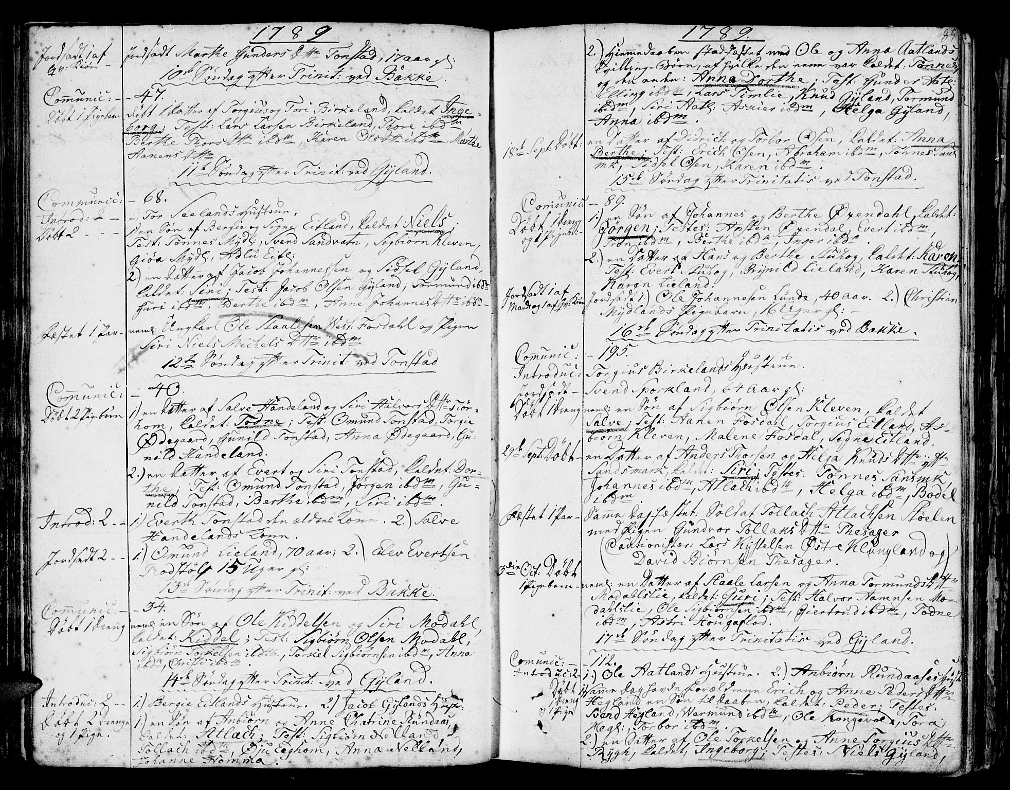 Bakke sokneprestkontor, AV/SAK-1111-0002/F/Fa/Faa/L0002: Parish register (official) no. A 2, 1780-1816, p. 85