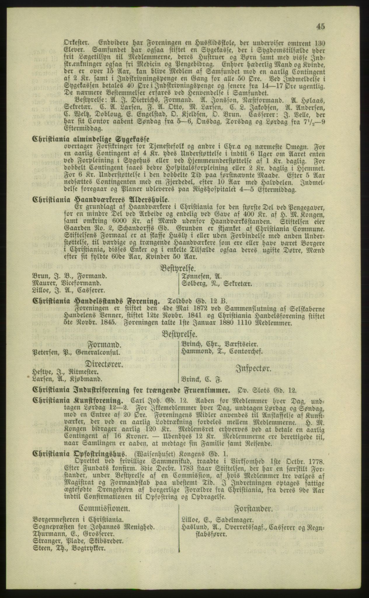 Kristiania/Oslo adressebok, PUBL/-, 1881, p. 45