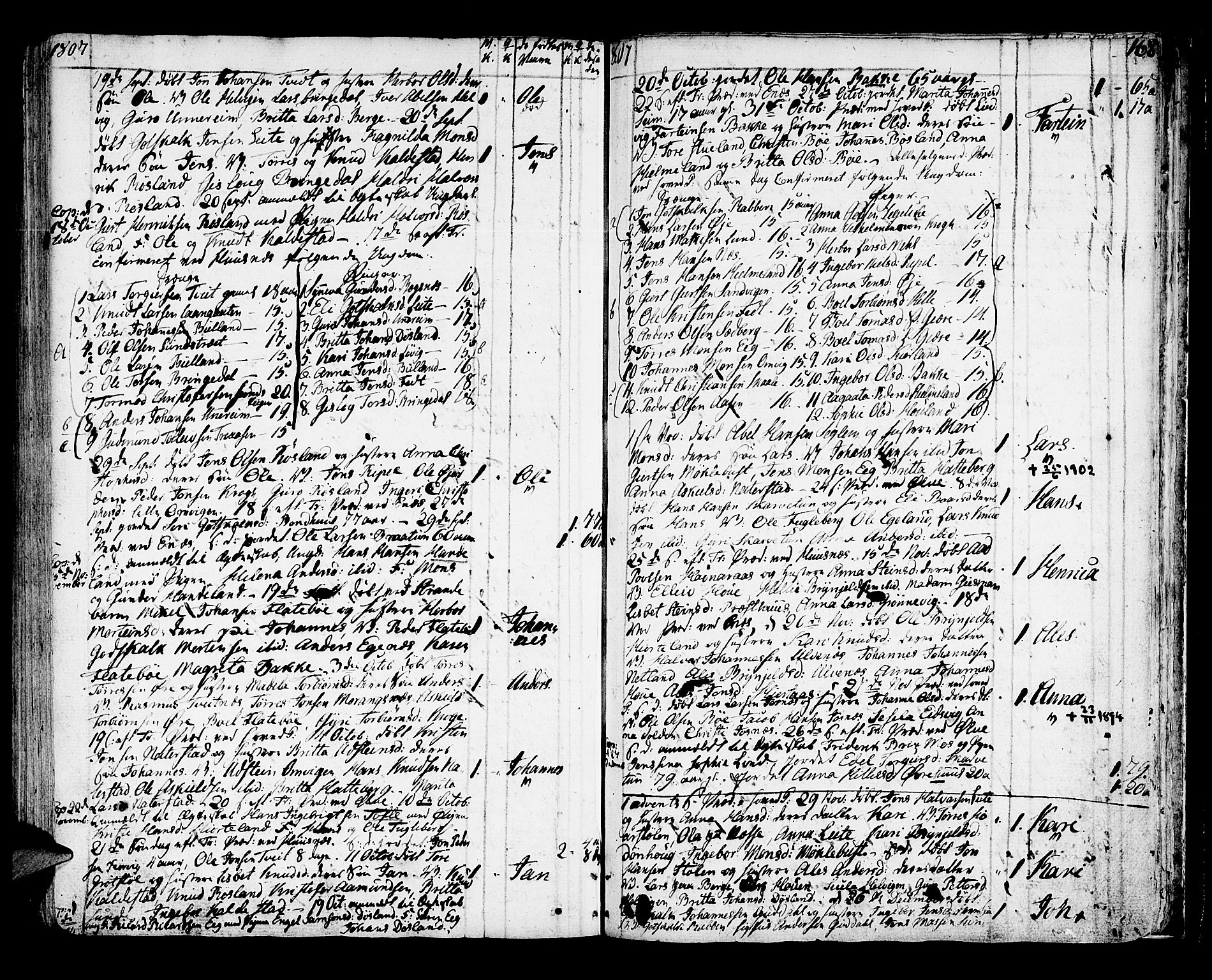 Kvinnherad sokneprestembete, AV/SAB-A-76401/H/Haa: Parish register (official) no. A 4, 1778-1811, p. 168