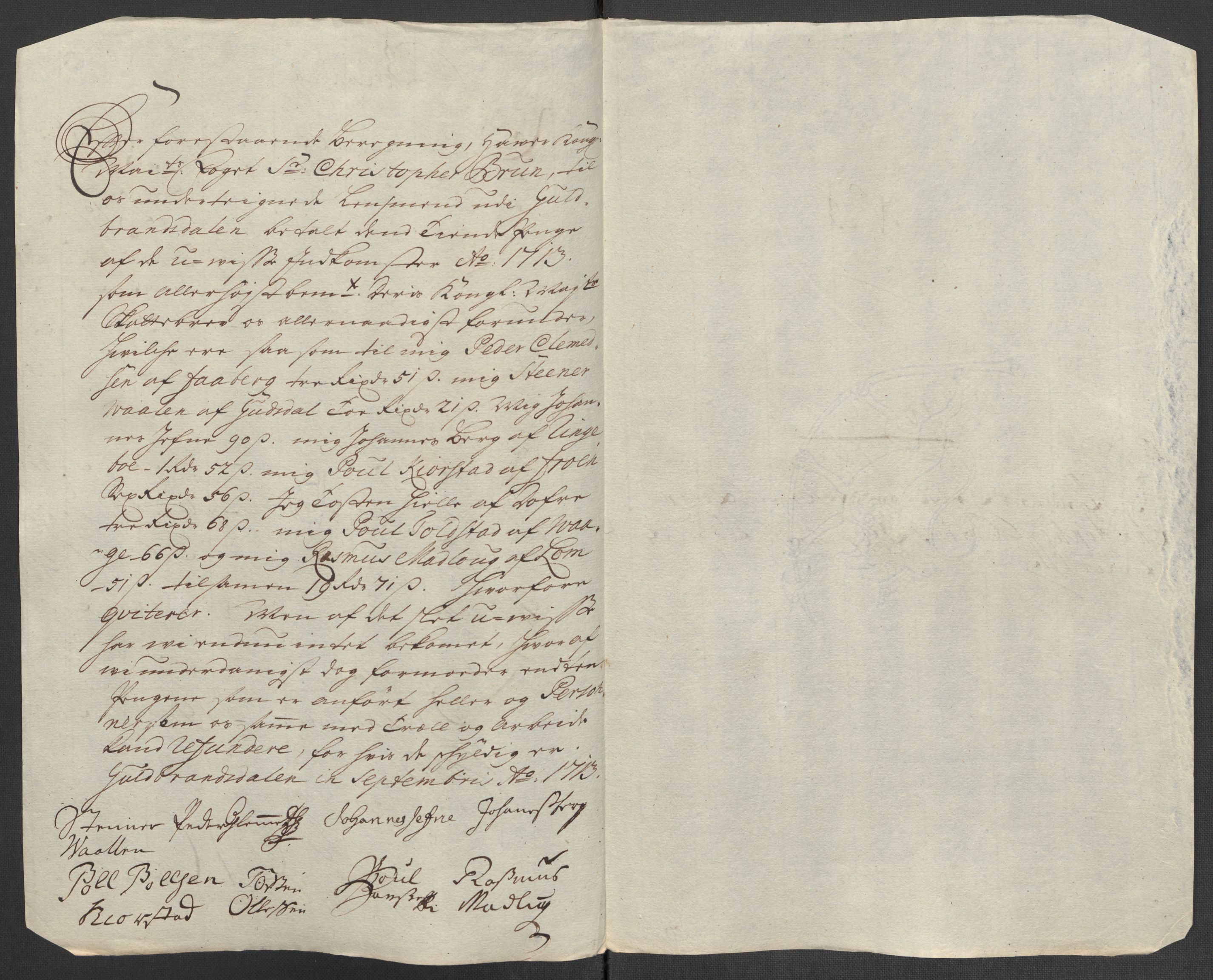 Rentekammeret inntil 1814, Reviderte regnskaper, Fogderegnskap, AV/RA-EA-4092/R17/L1182: Fogderegnskap Gudbrandsdal, 1713, p. 473