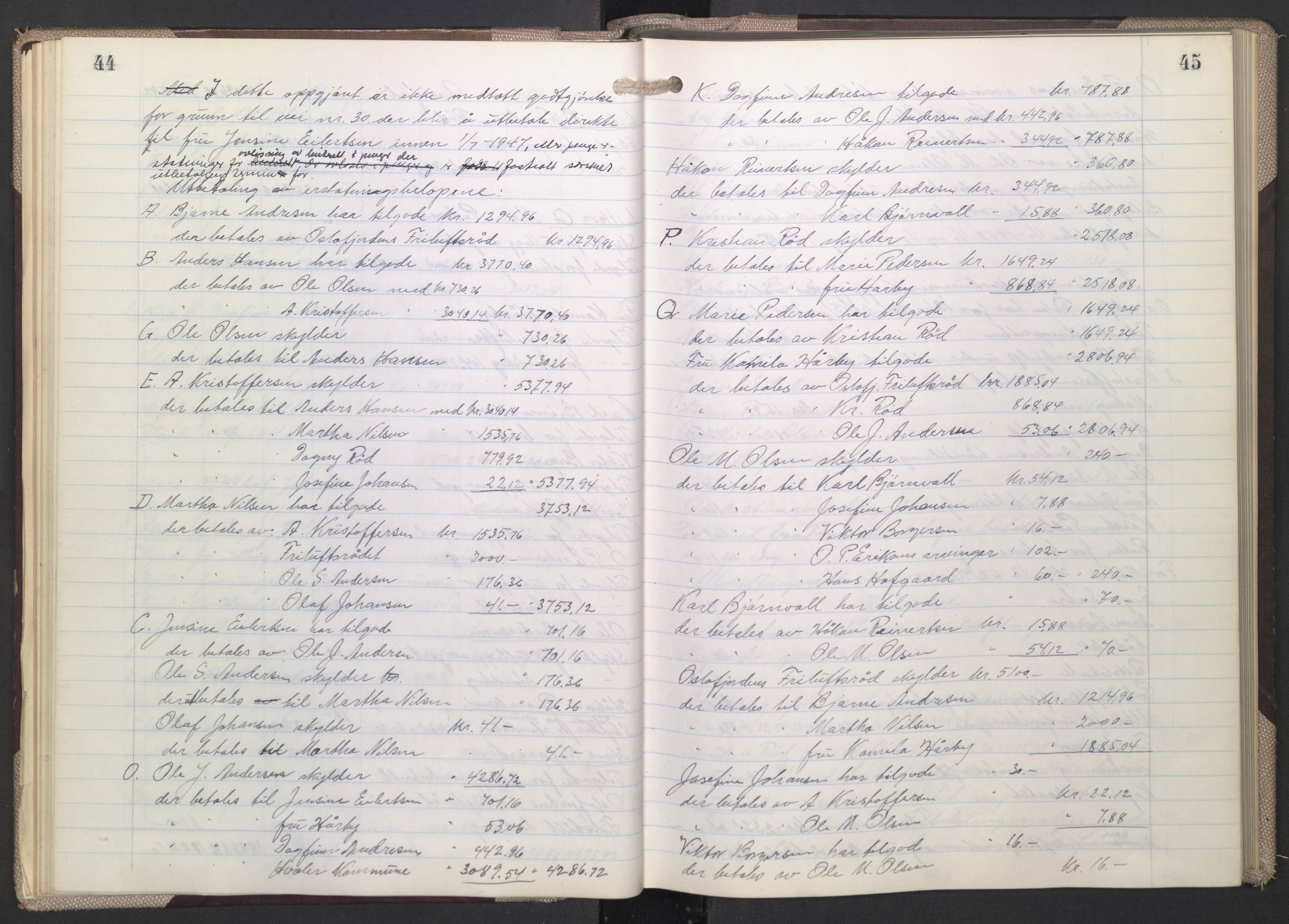 Østfold jordskifterett, AV/SAO-A-10240/F/Fc/L0008: Forhandlingsprotokoller, 1947-1950, p. 44-45