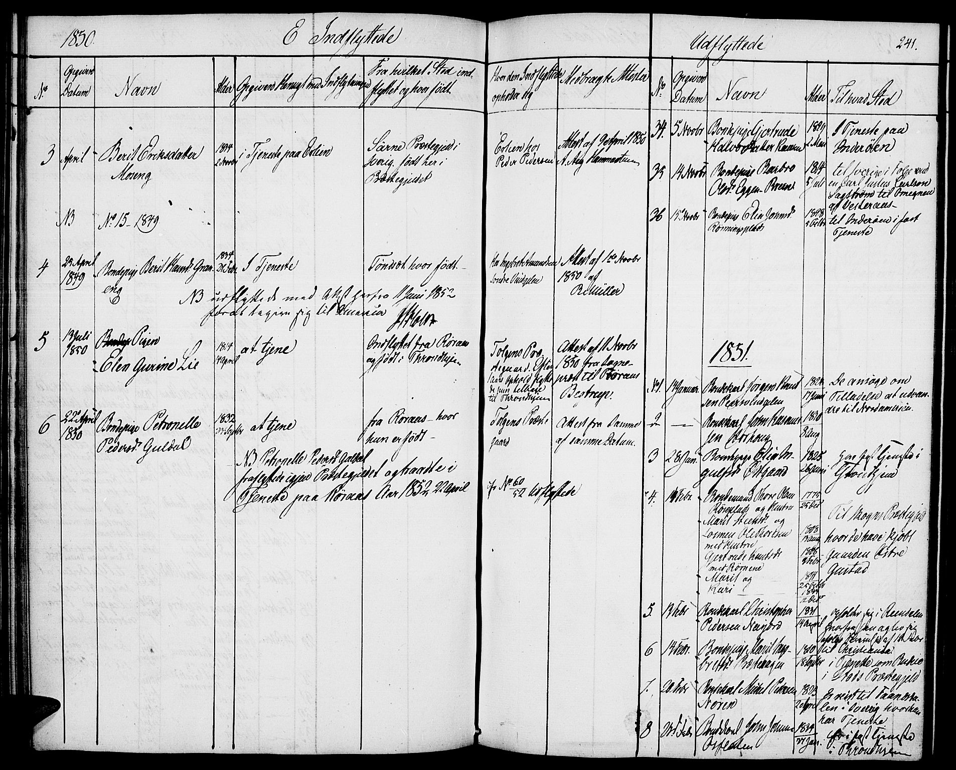 Tolga prestekontor, SAH/PREST-062/K/L0005: Parish register (official) no. 5, 1836-1852, p. 241