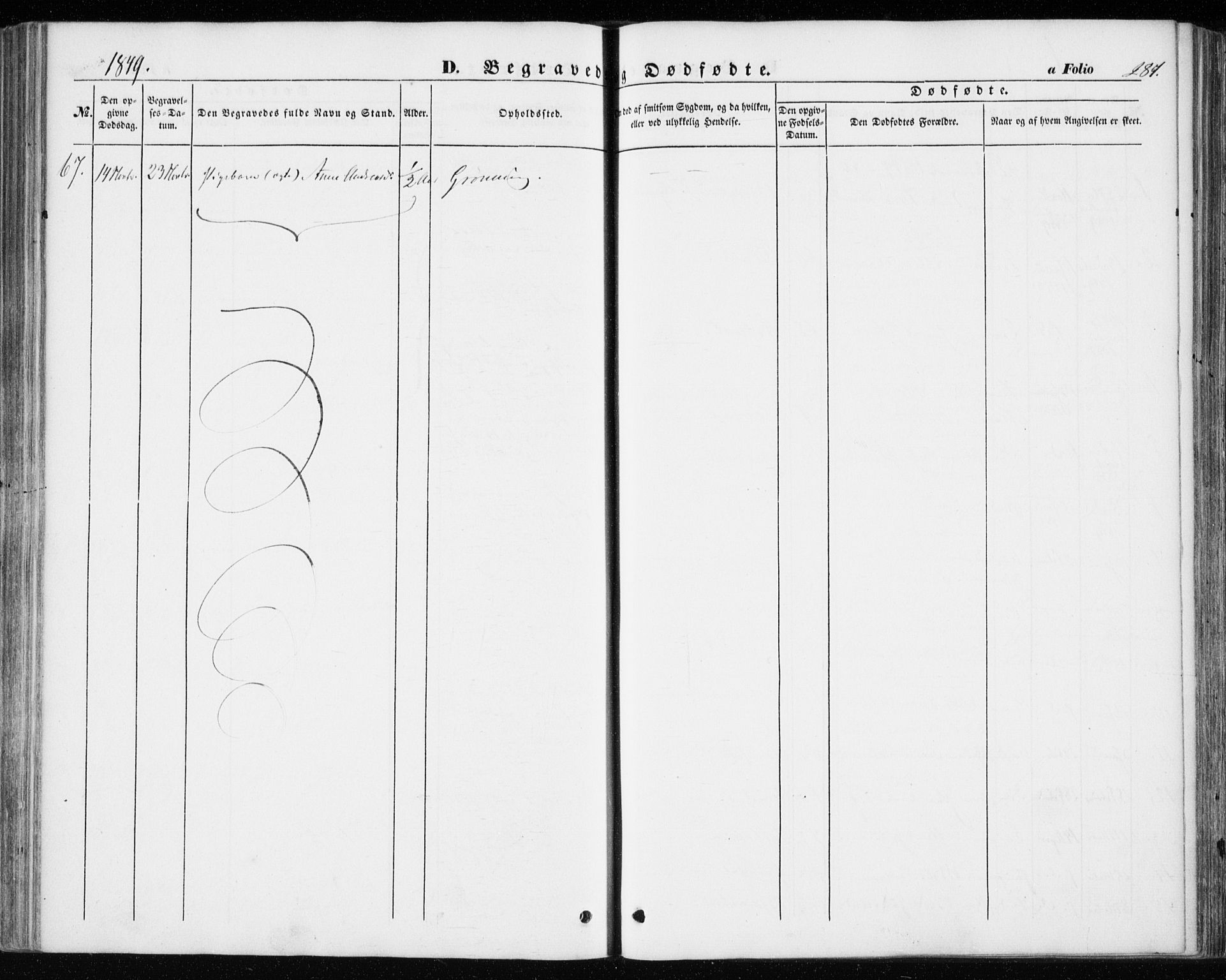 Ministerialprotokoller, klokkerbøker og fødselsregistre - Sør-Trøndelag, AV/SAT-A-1456/646/L0611: Parish register (official) no. 646A09, 1848-1857, p. 287